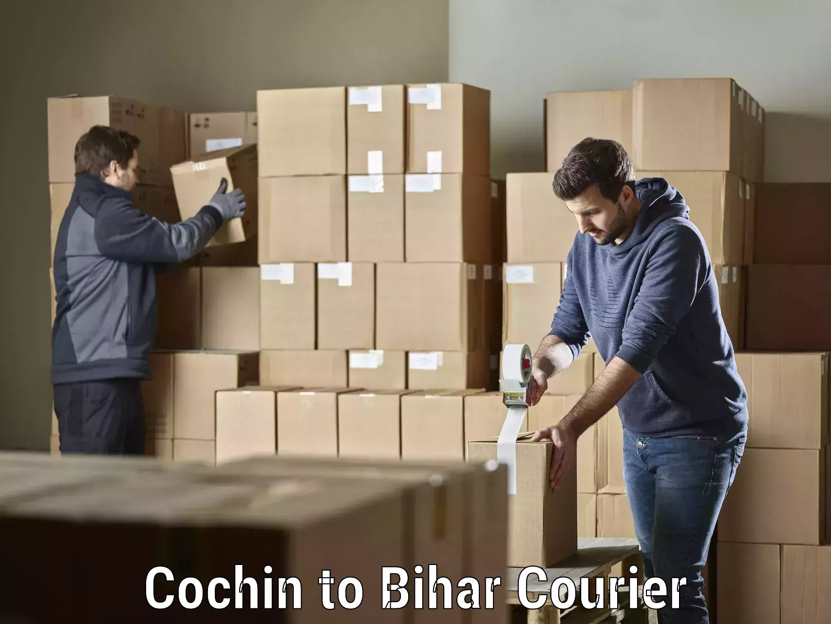 Courier service innovation Cochin to Simrahi Bazar