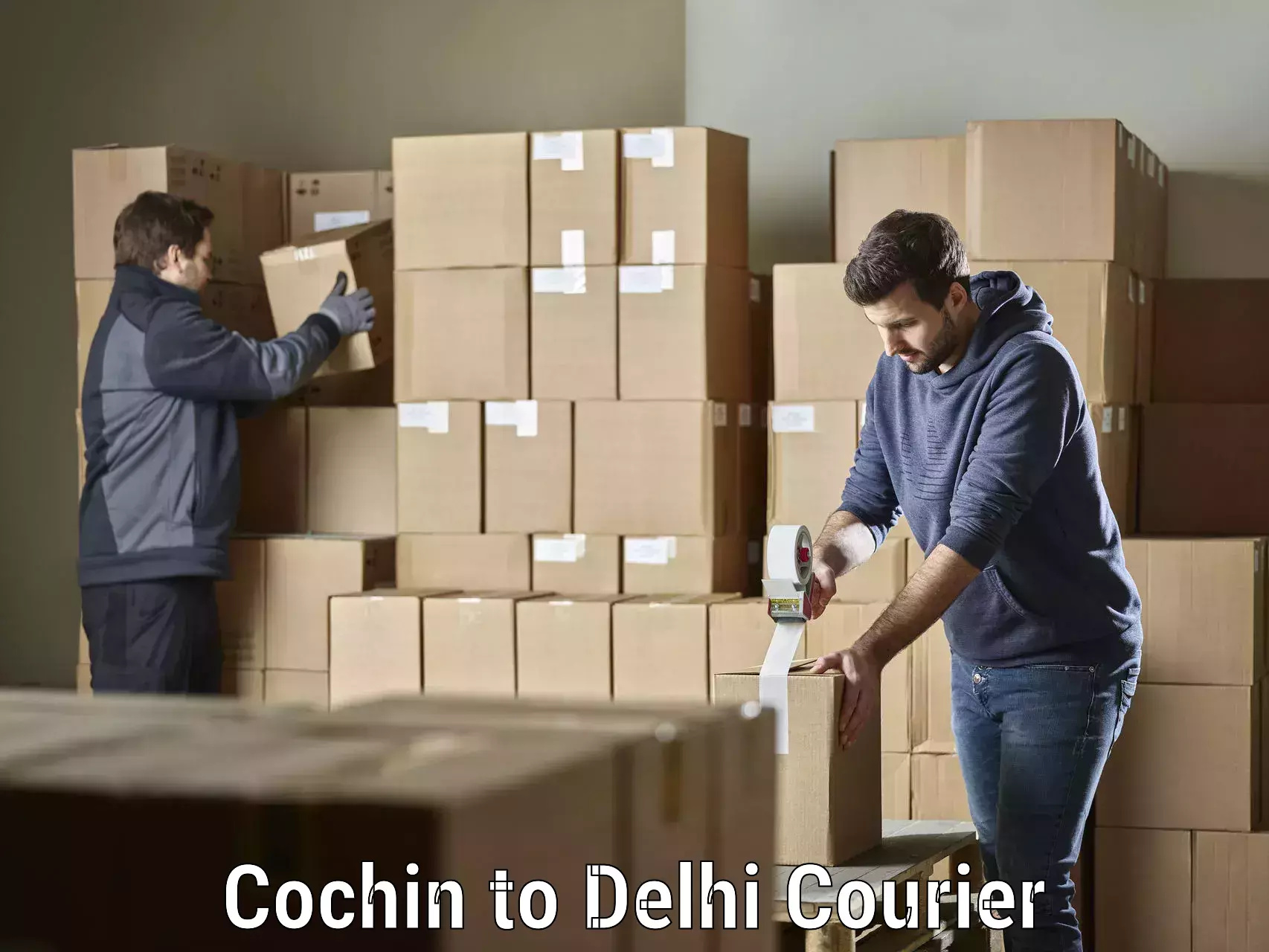 High-priority parcel service Cochin to Ramesh Nagar