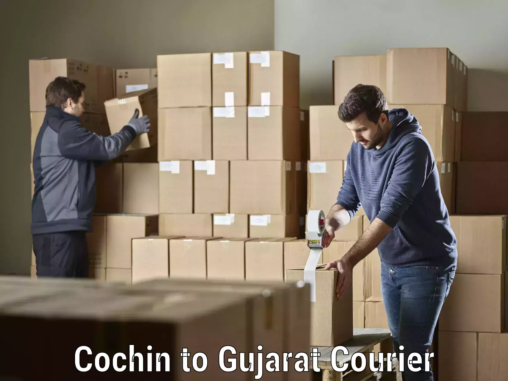 Quality courier services Cochin to Gujarat