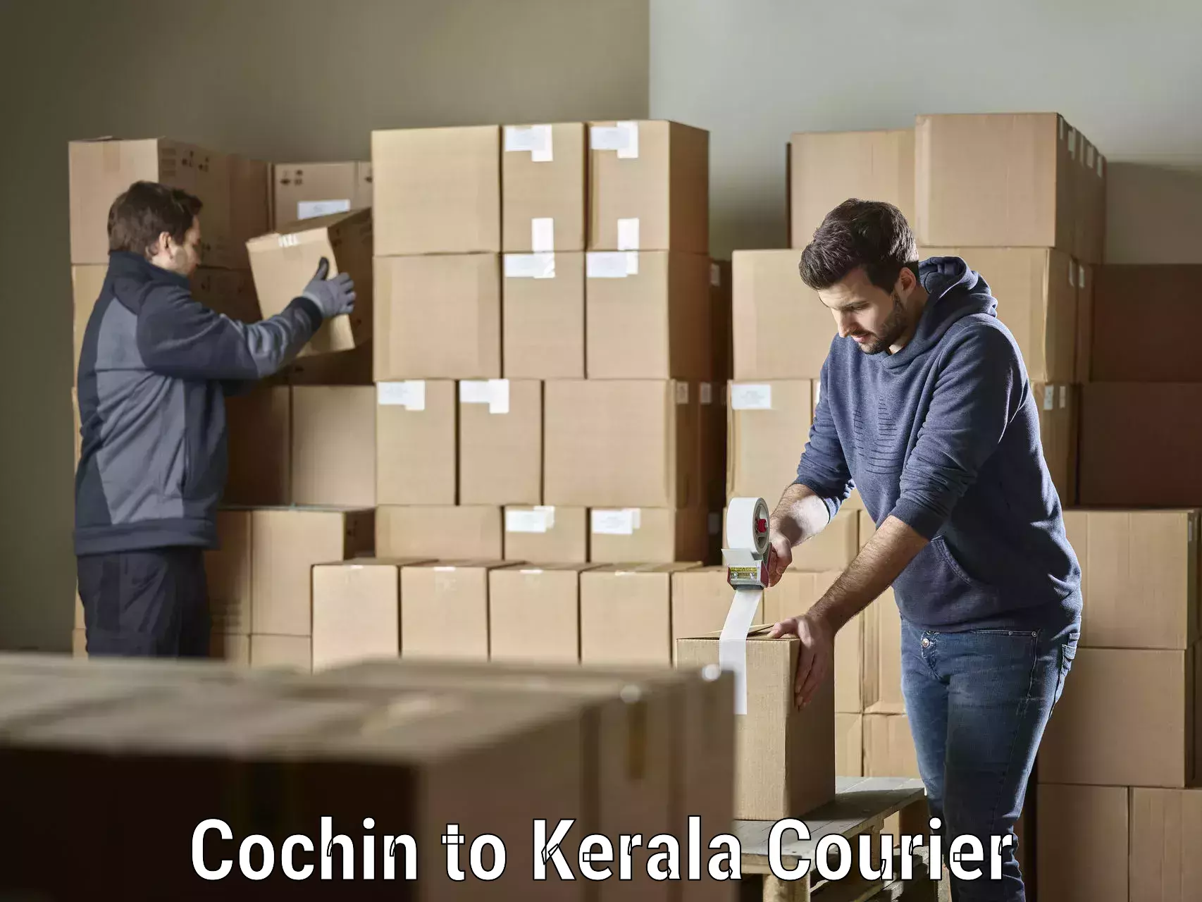 Efficient shipping platforms Cochin to Adoor
