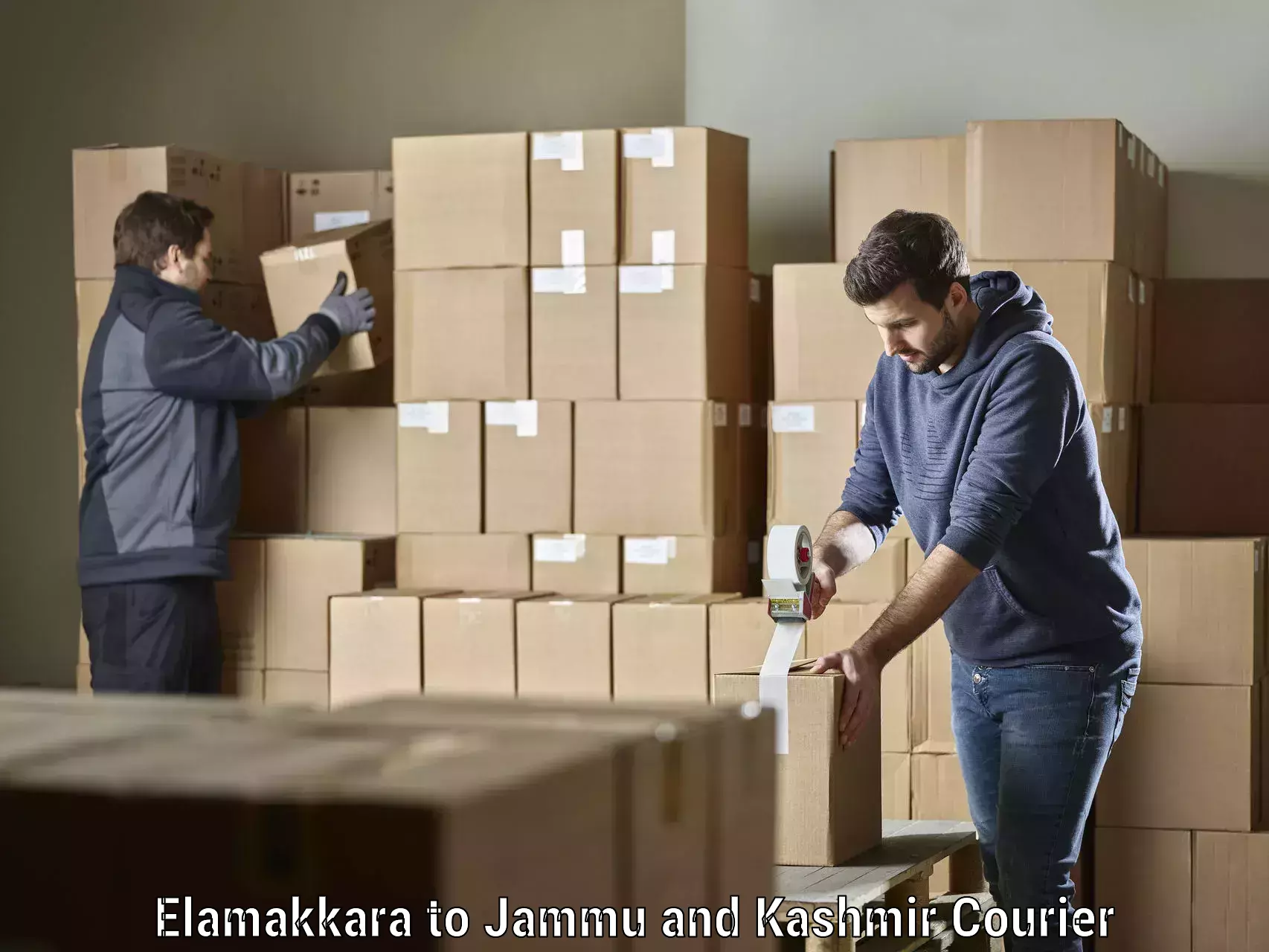 Large package courier Elamakkara to Poonch