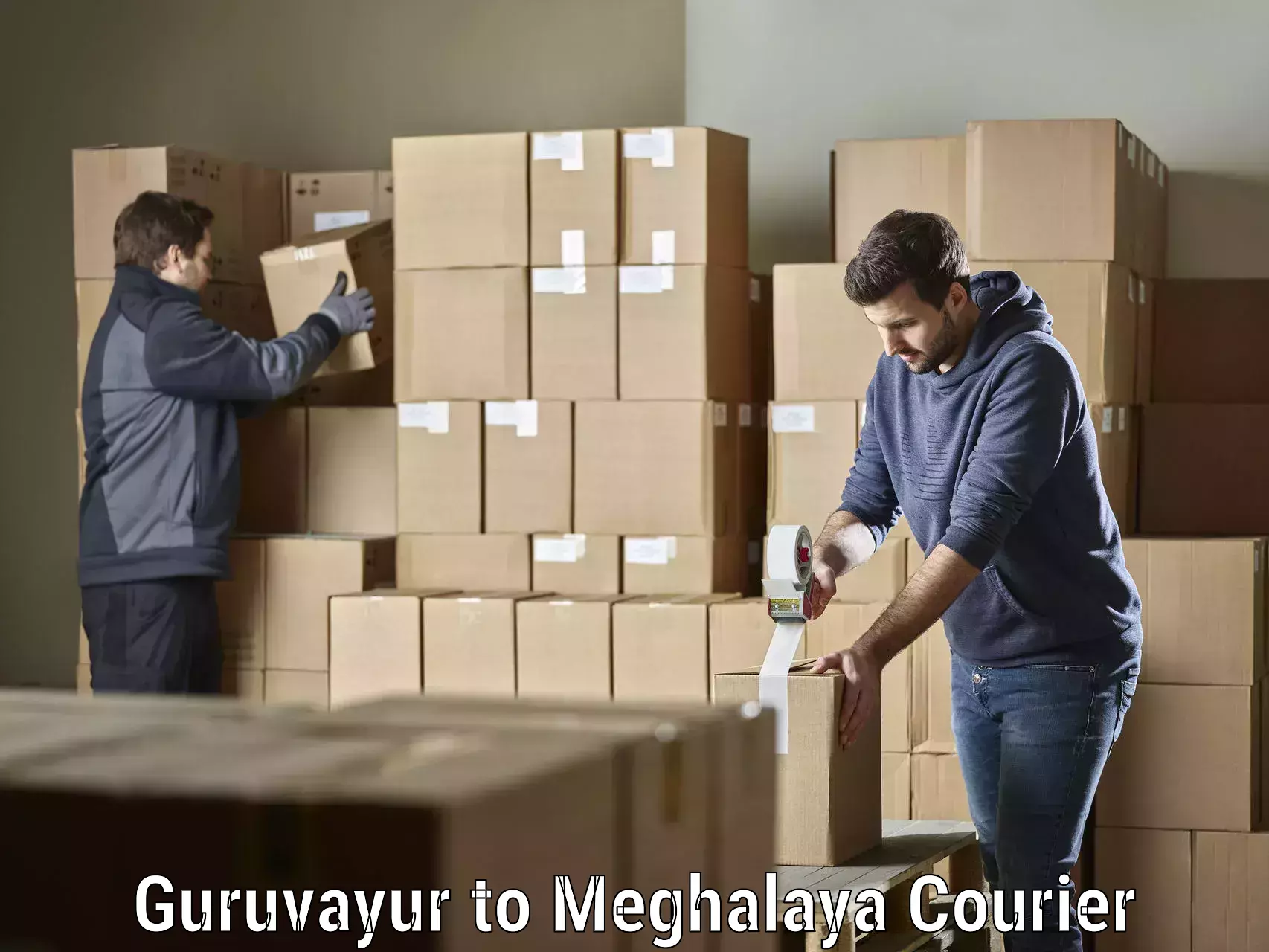 High-capacity shipping options Guruvayur to Khliehriat