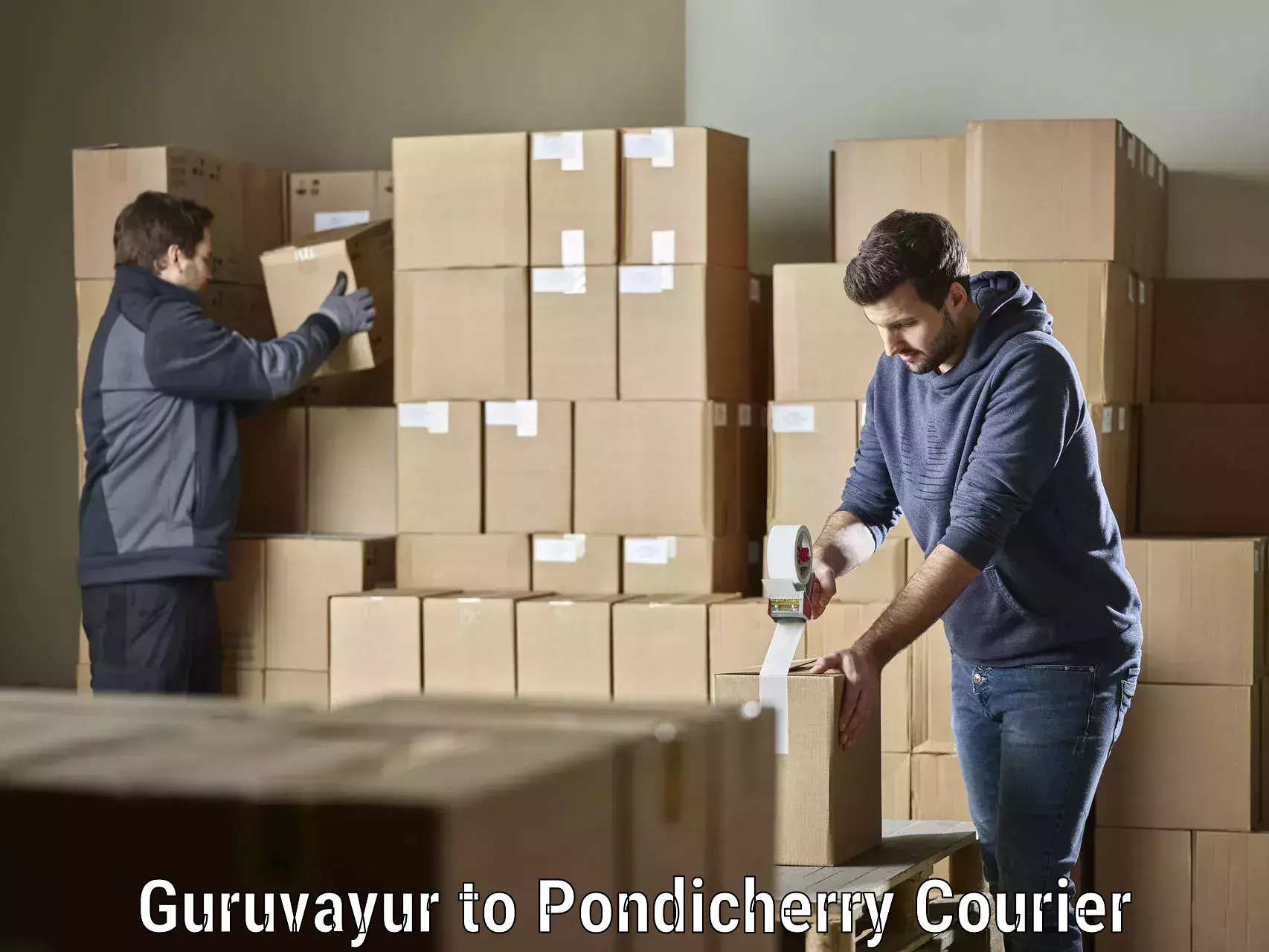 Domestic courier Guruvayur to Pondicherry University
