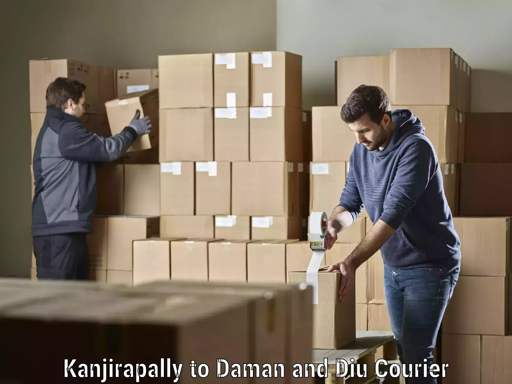 Smart shipping technology Kanjirapally to Daman and Diu