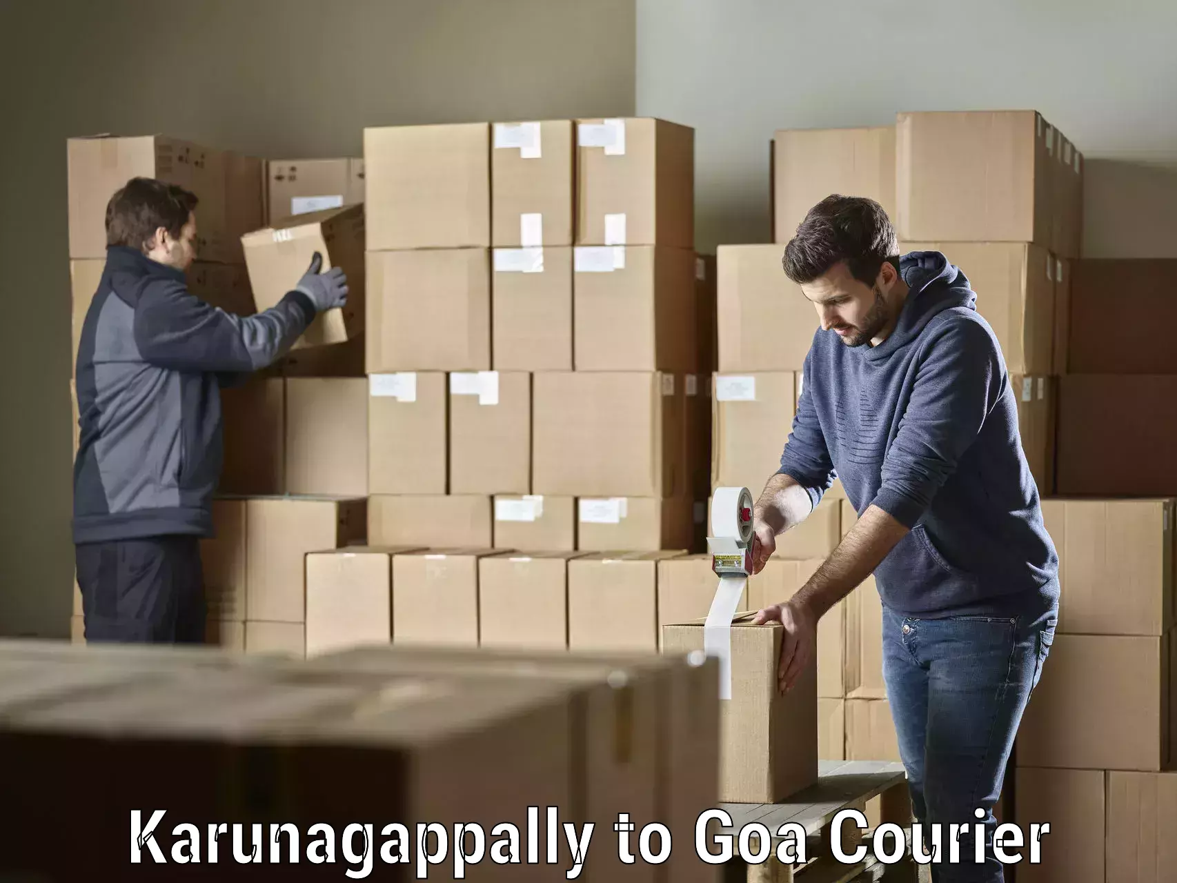 Rural area delivery Karunagappally to Goa University