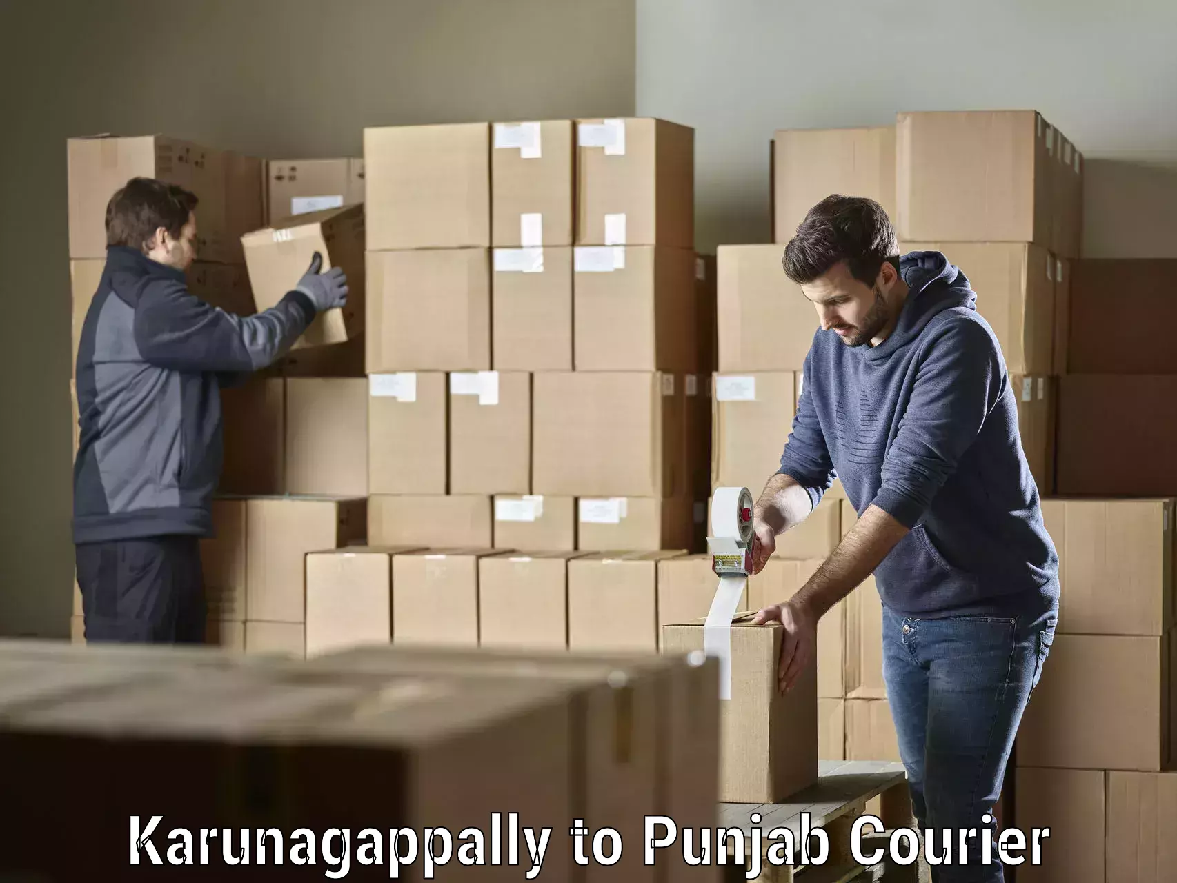 Pharmaceutical courier Karunagappally to Kapurthala