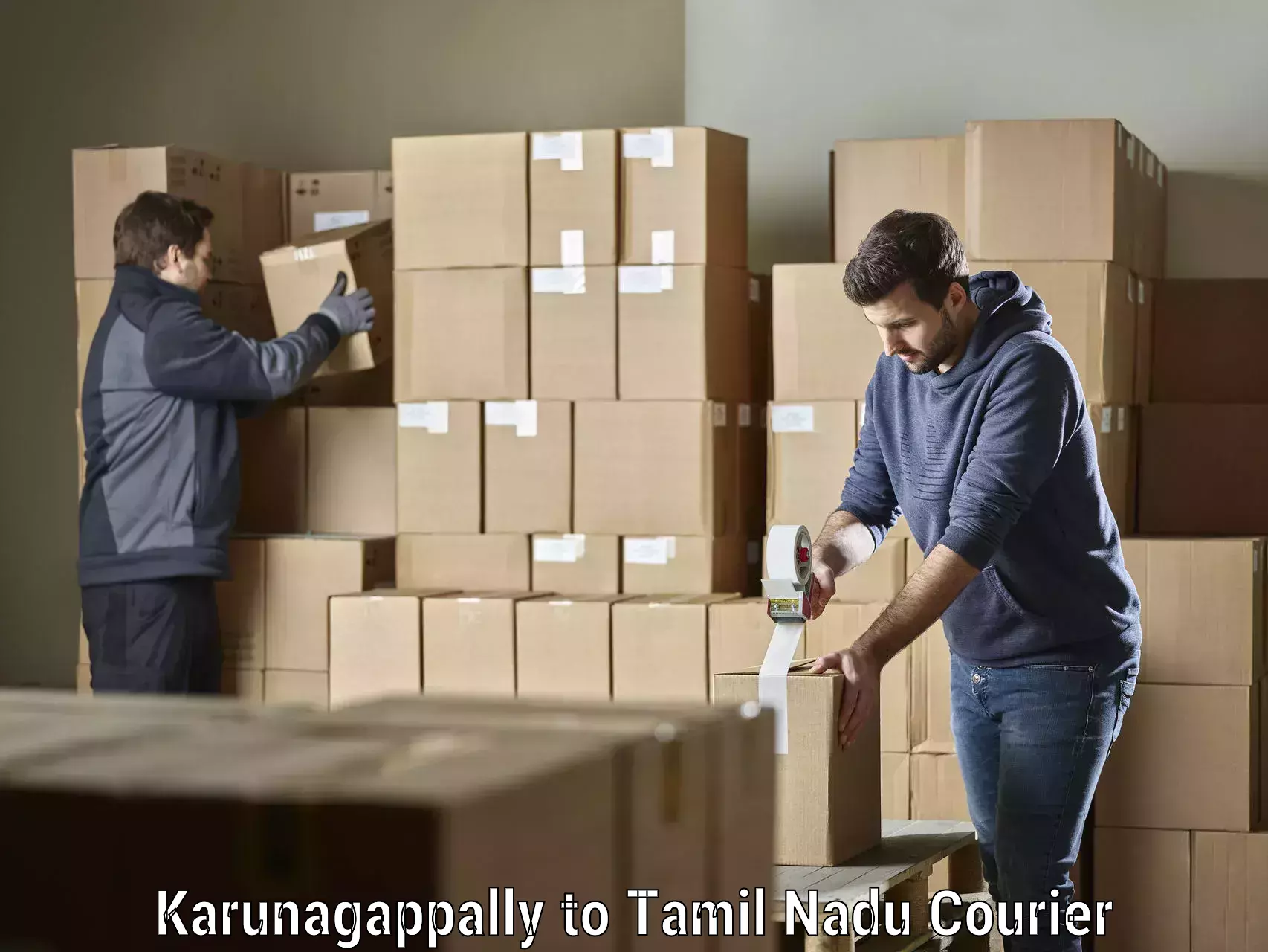 Efficient parcel transport Karunagappally to Kanyakumari