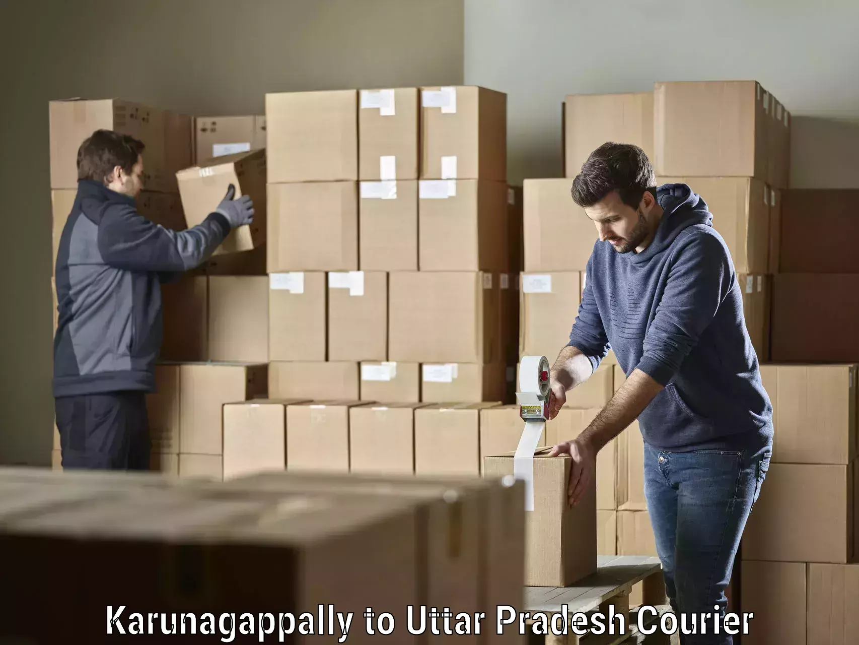Enhanced tracking features Karunagappally to Uttar Pradesh