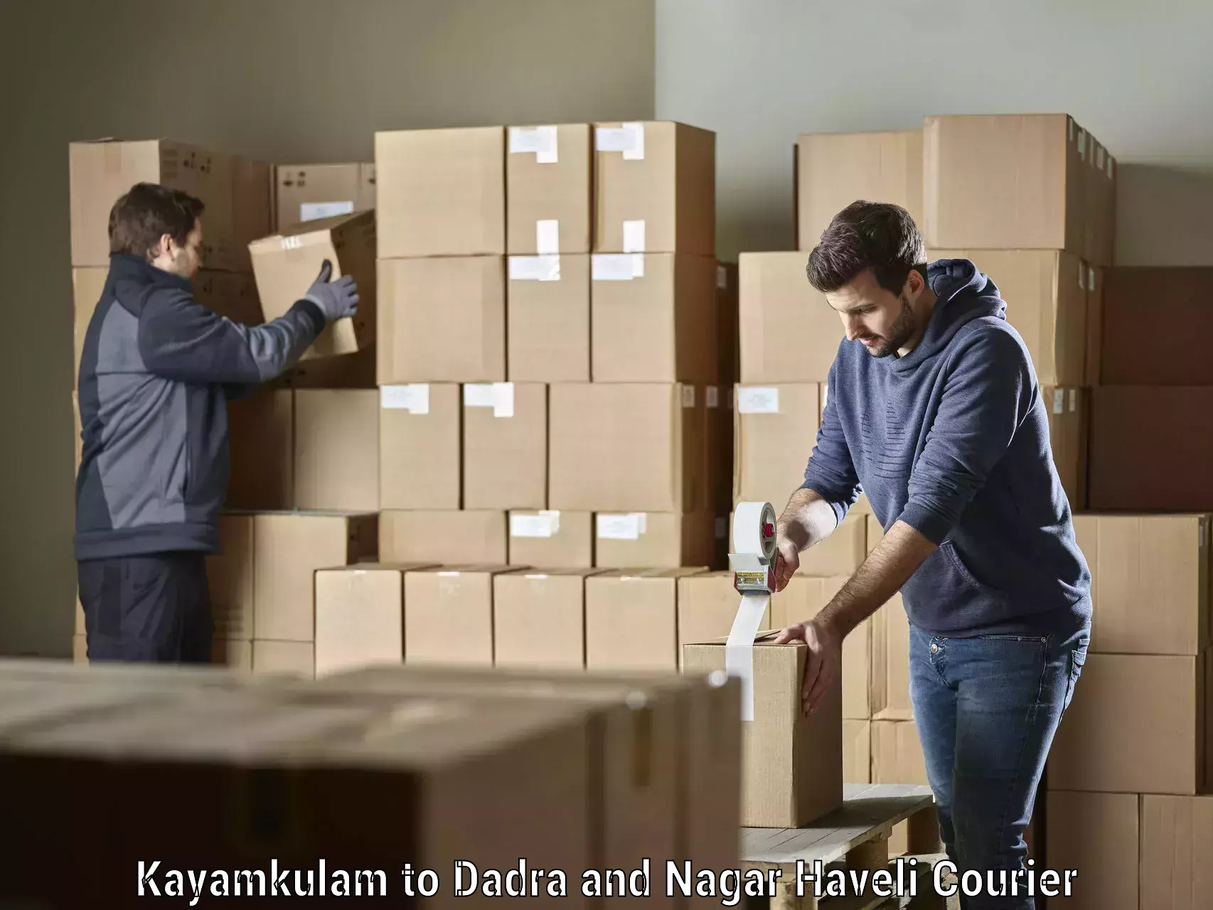 Automated parcel services Kayamkulam to Silvassa