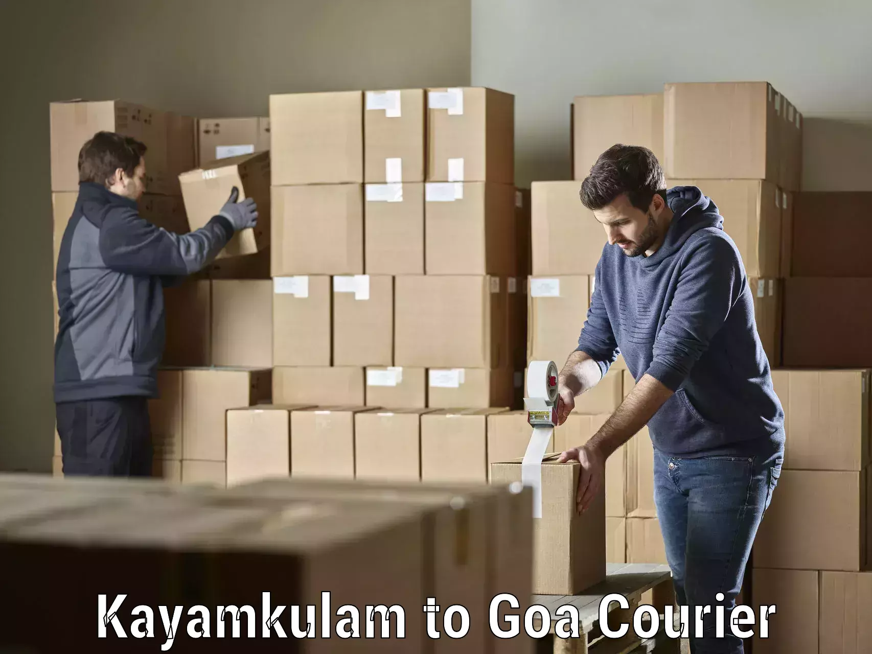 On-demand shipping options Kayamkulam to Goa