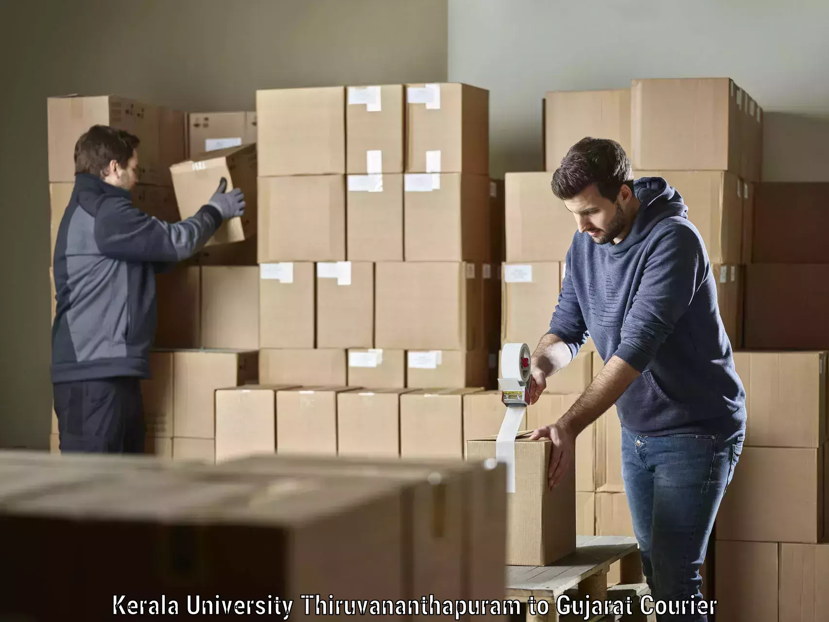 Reliable shipping partners Kerala University Thiruvananthapuram to Khedbrahma