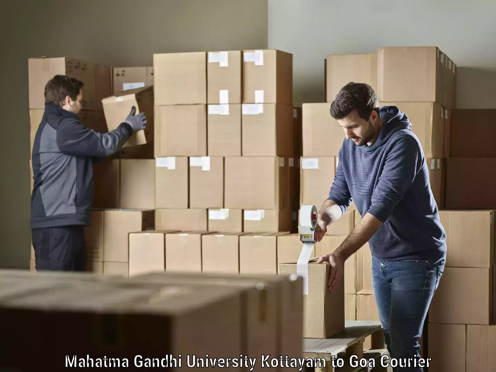 Online shipping calculator Mahatma Gandhi University Kottayam to Sanvordem