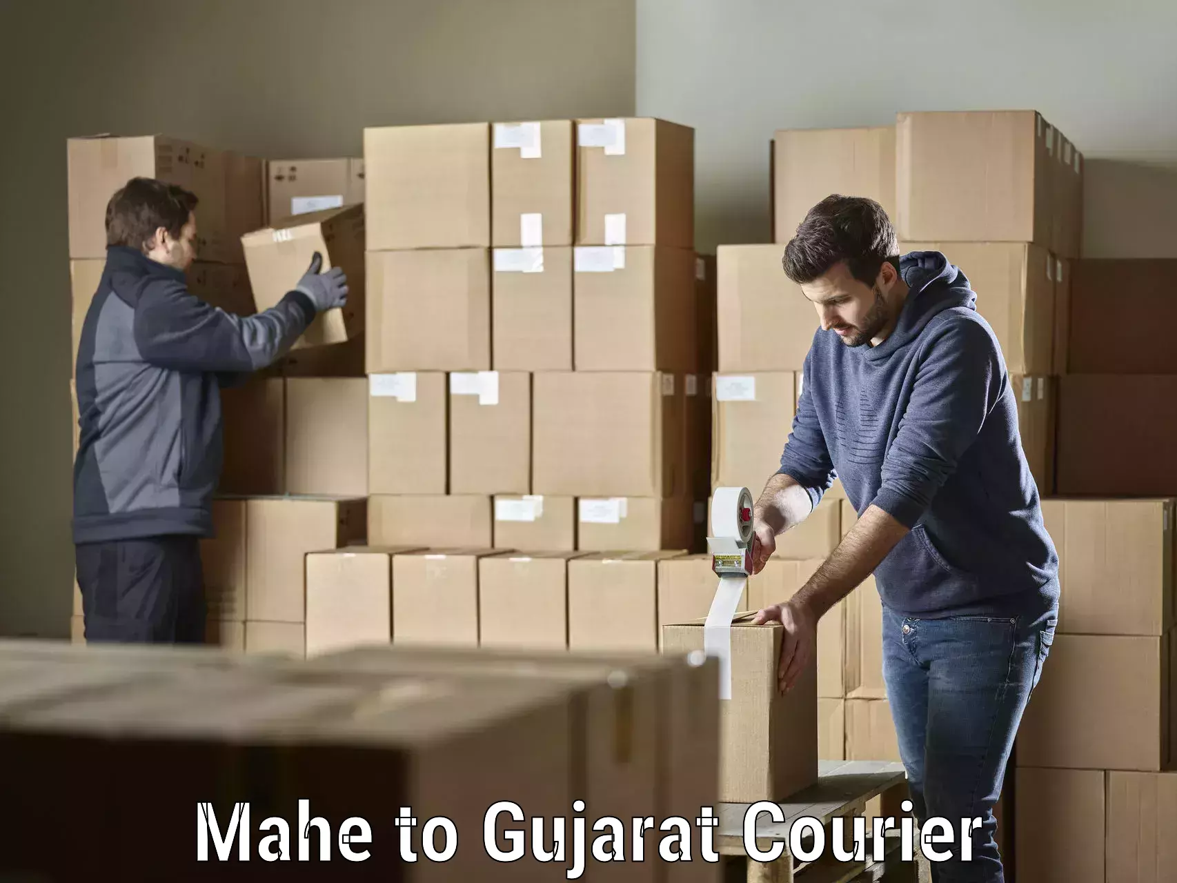 Custom courier packages Mahe to Dharampur Valsad