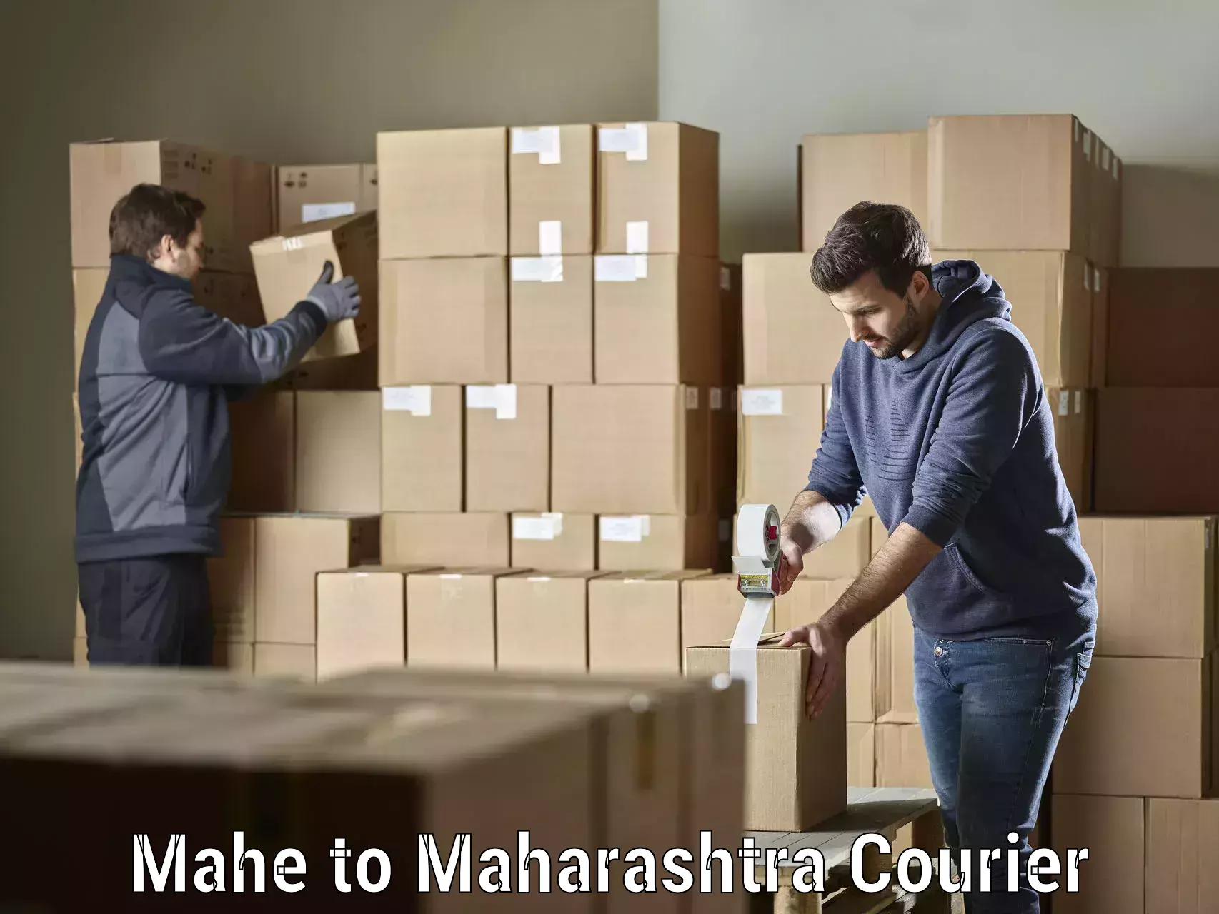 Overnight delivery services Mahe to Maharashtra