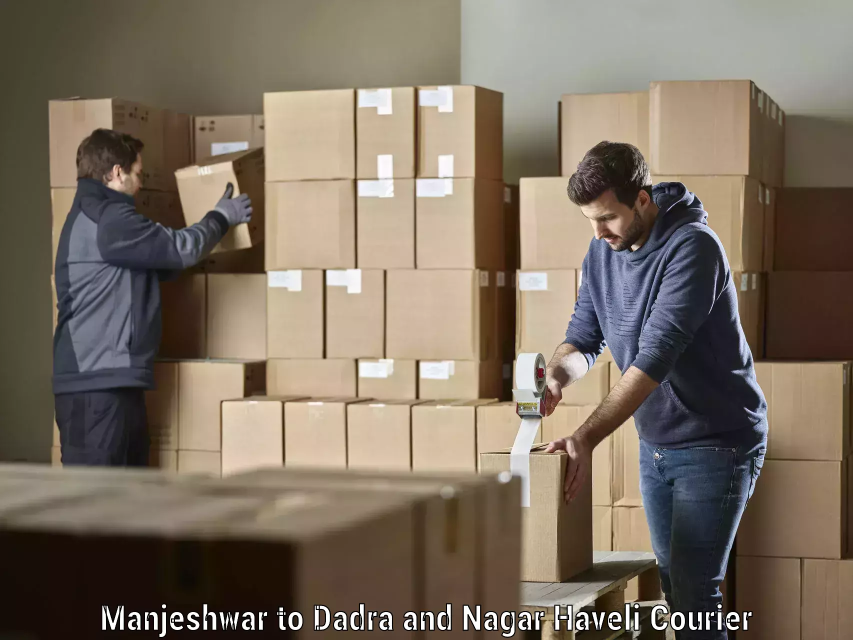 Efficient courier operations Manjeshwar to Dadra and Nagar Haveli