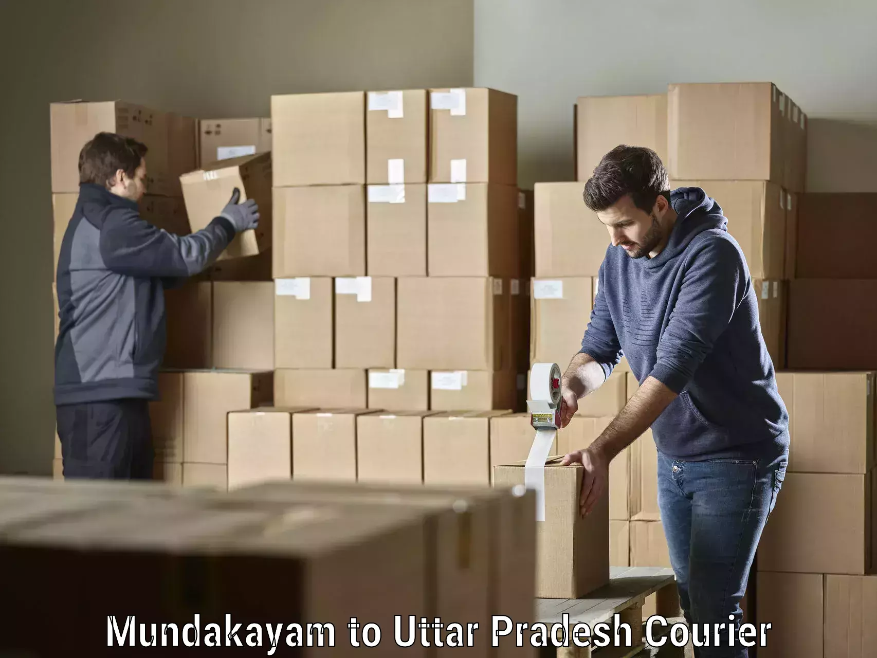 Next-day freight services Mundakayam to Uttar Pradesh