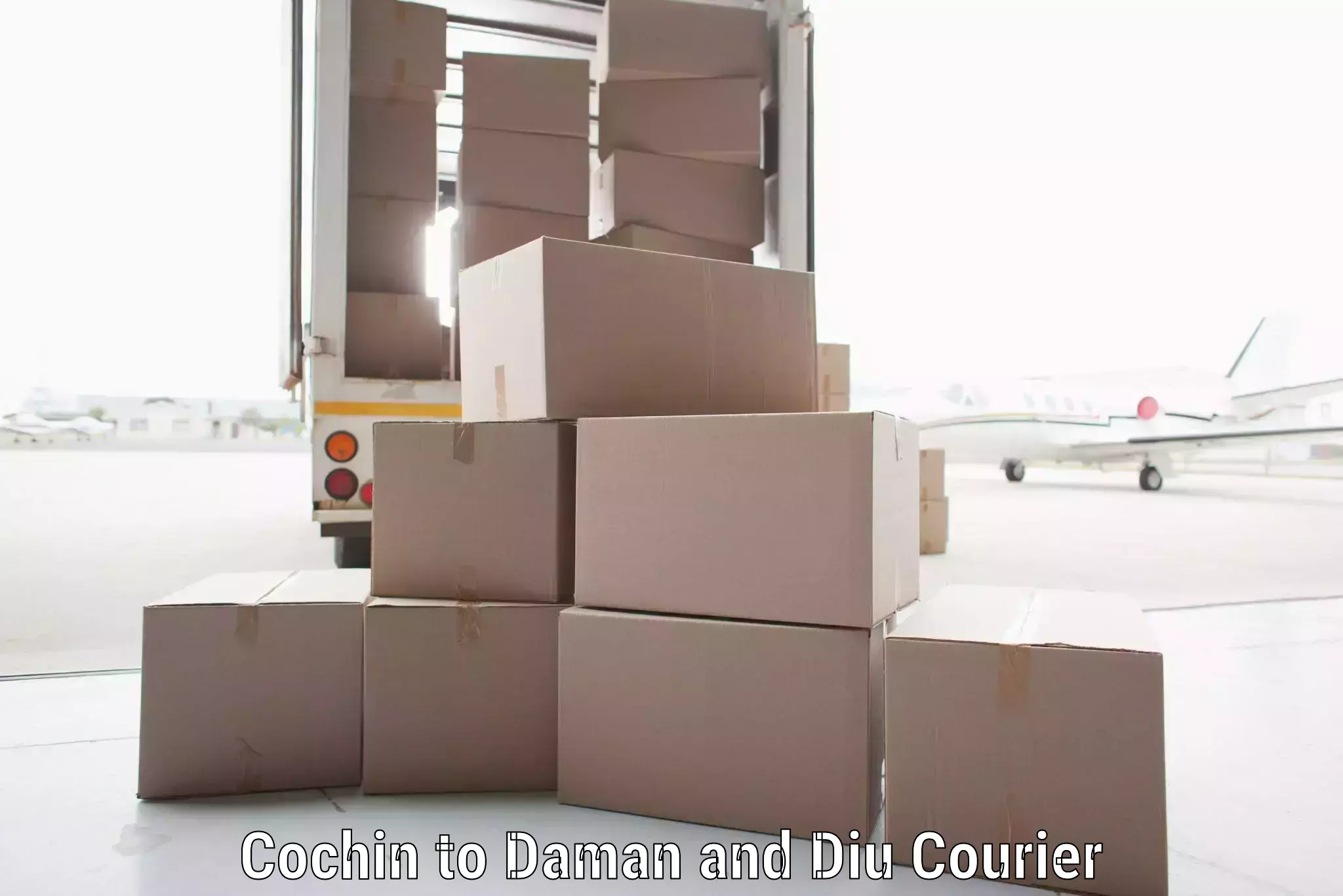 Global logistics network Cochin to Daman
