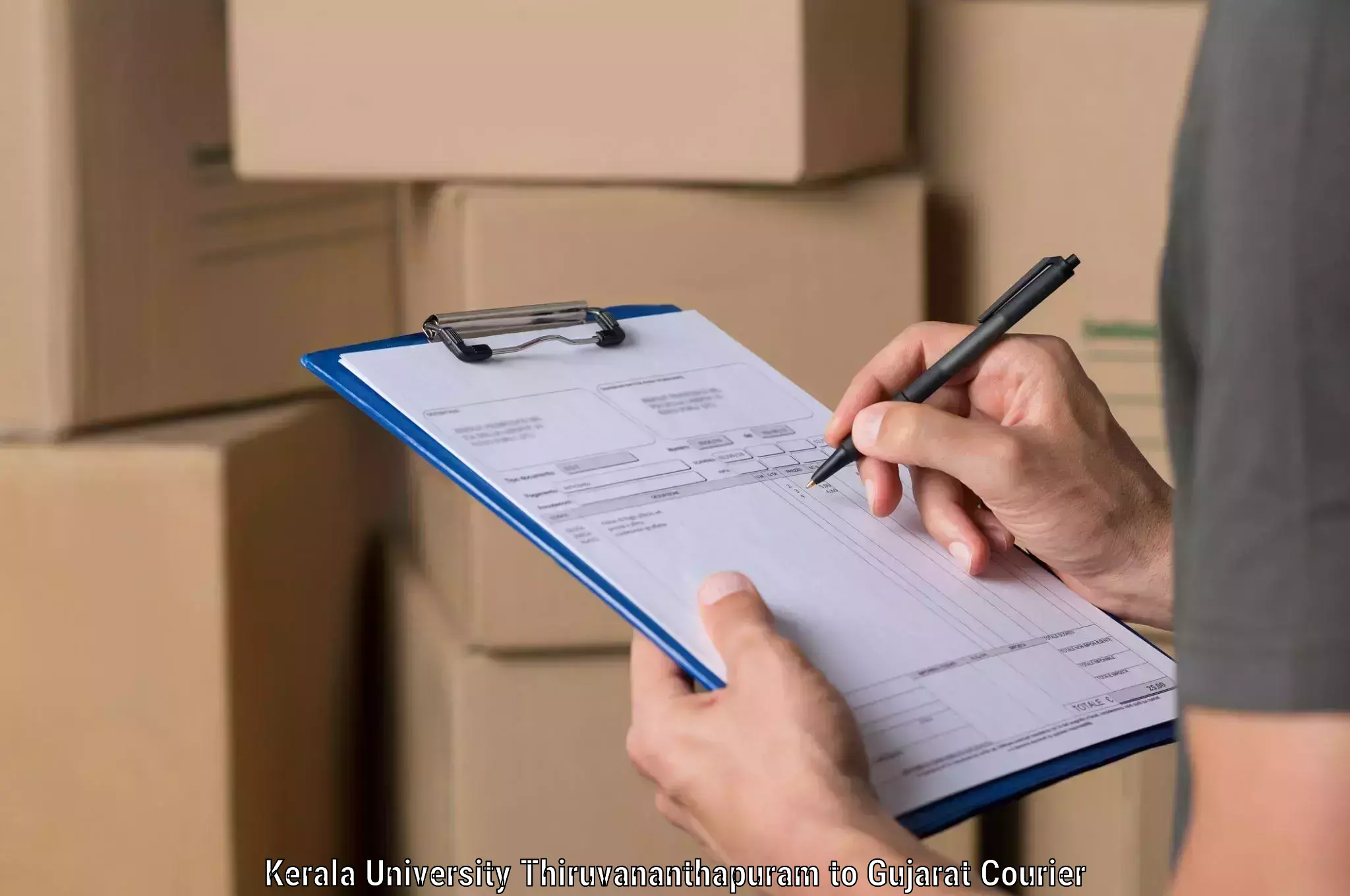 Pharmaceutical courier in Kerala University Thiruvananthapuram to Mehsana