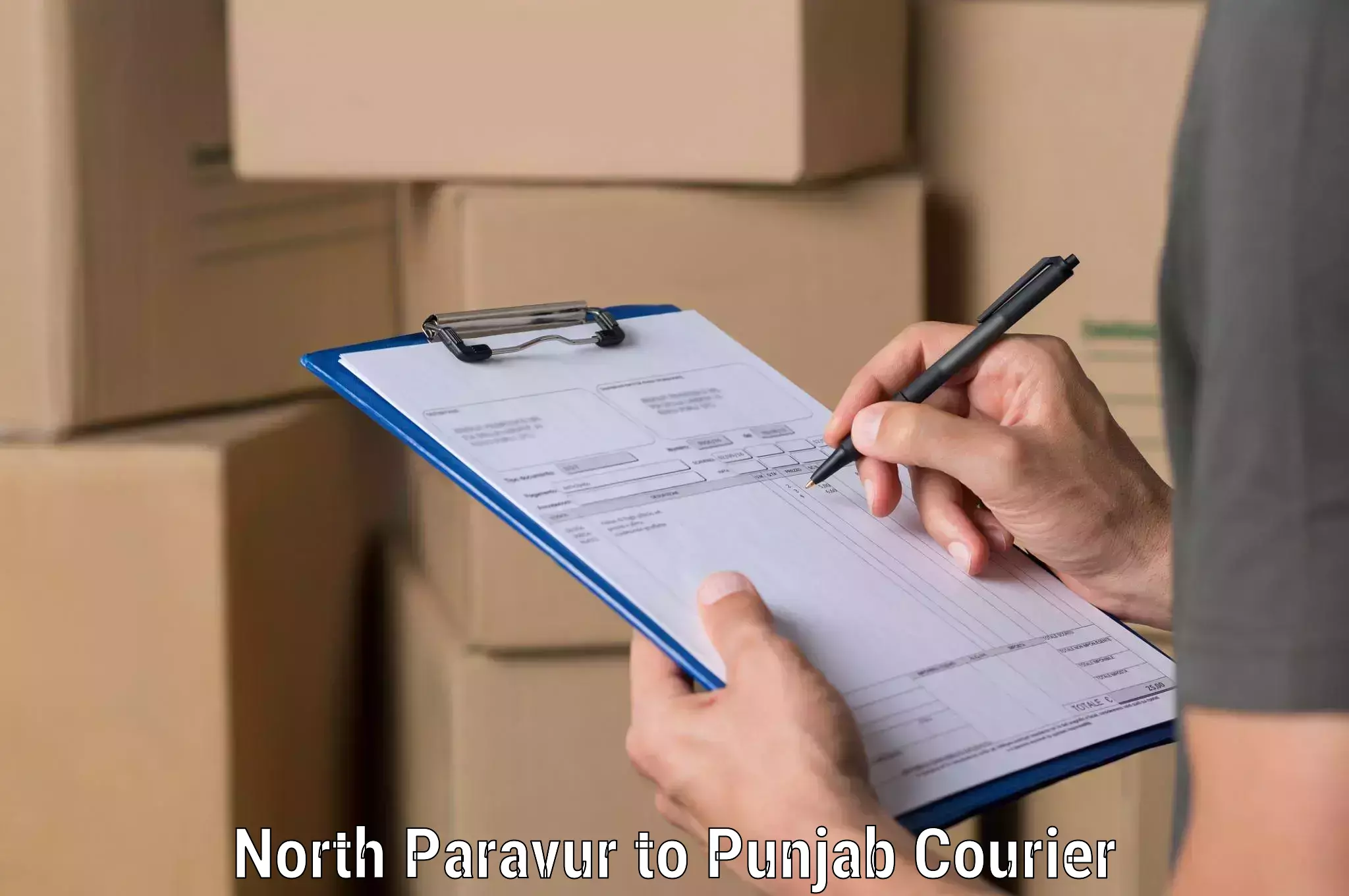 Efficient parcel service North Paravur to Pathankot