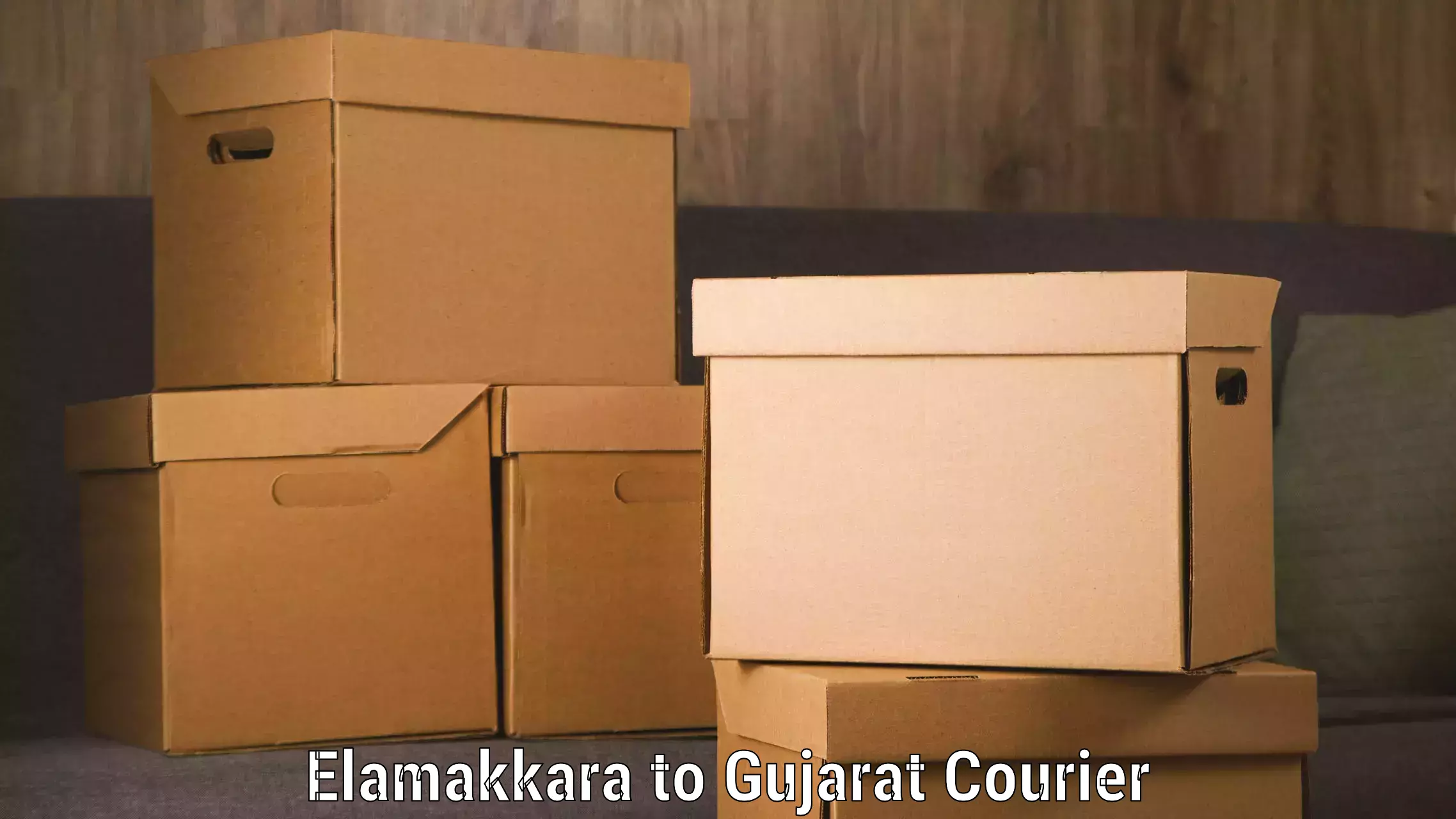 Courier service innovation Elamakkara to Gujarat