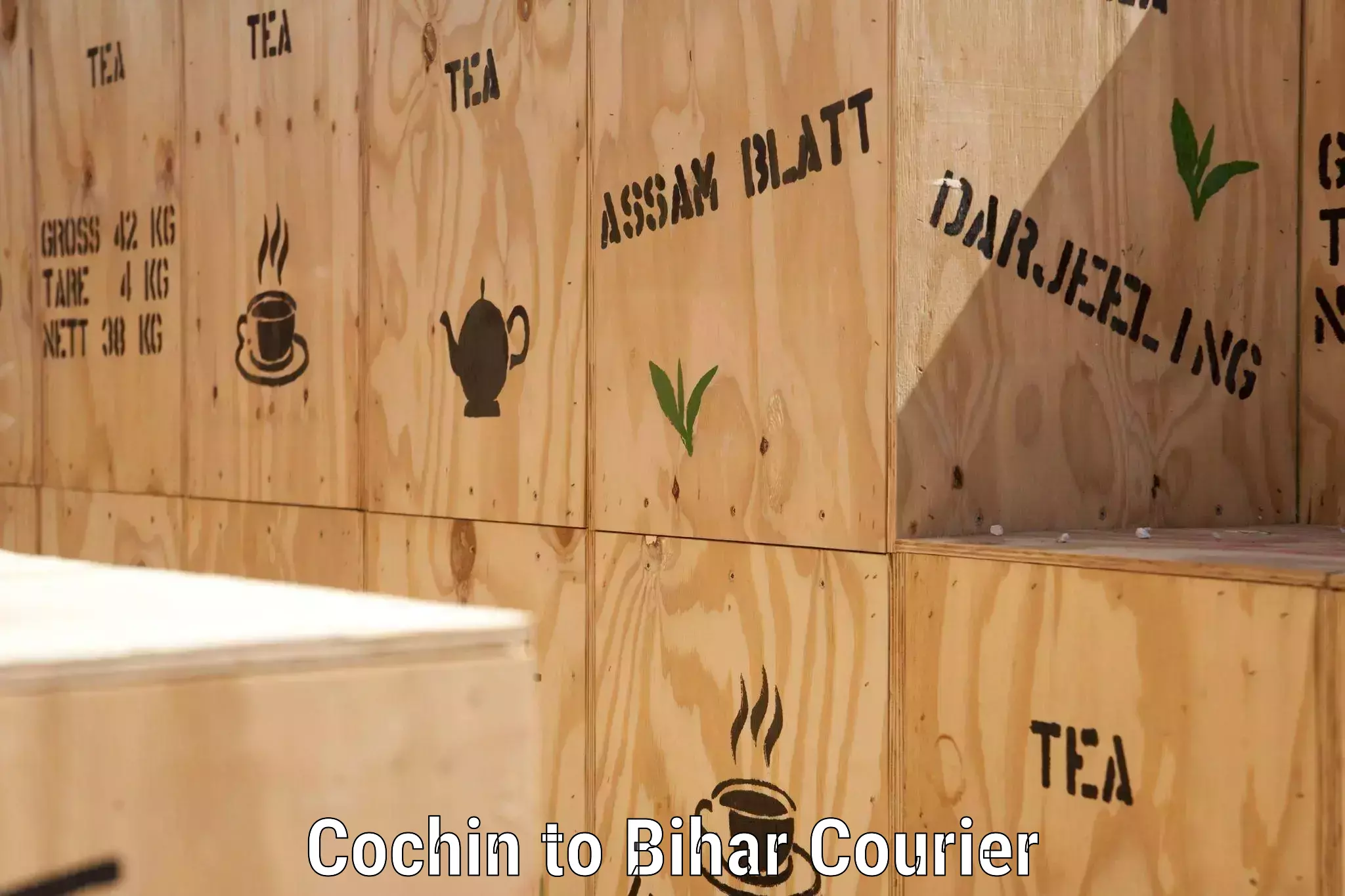 Weekend courier service Cochin to Bihar