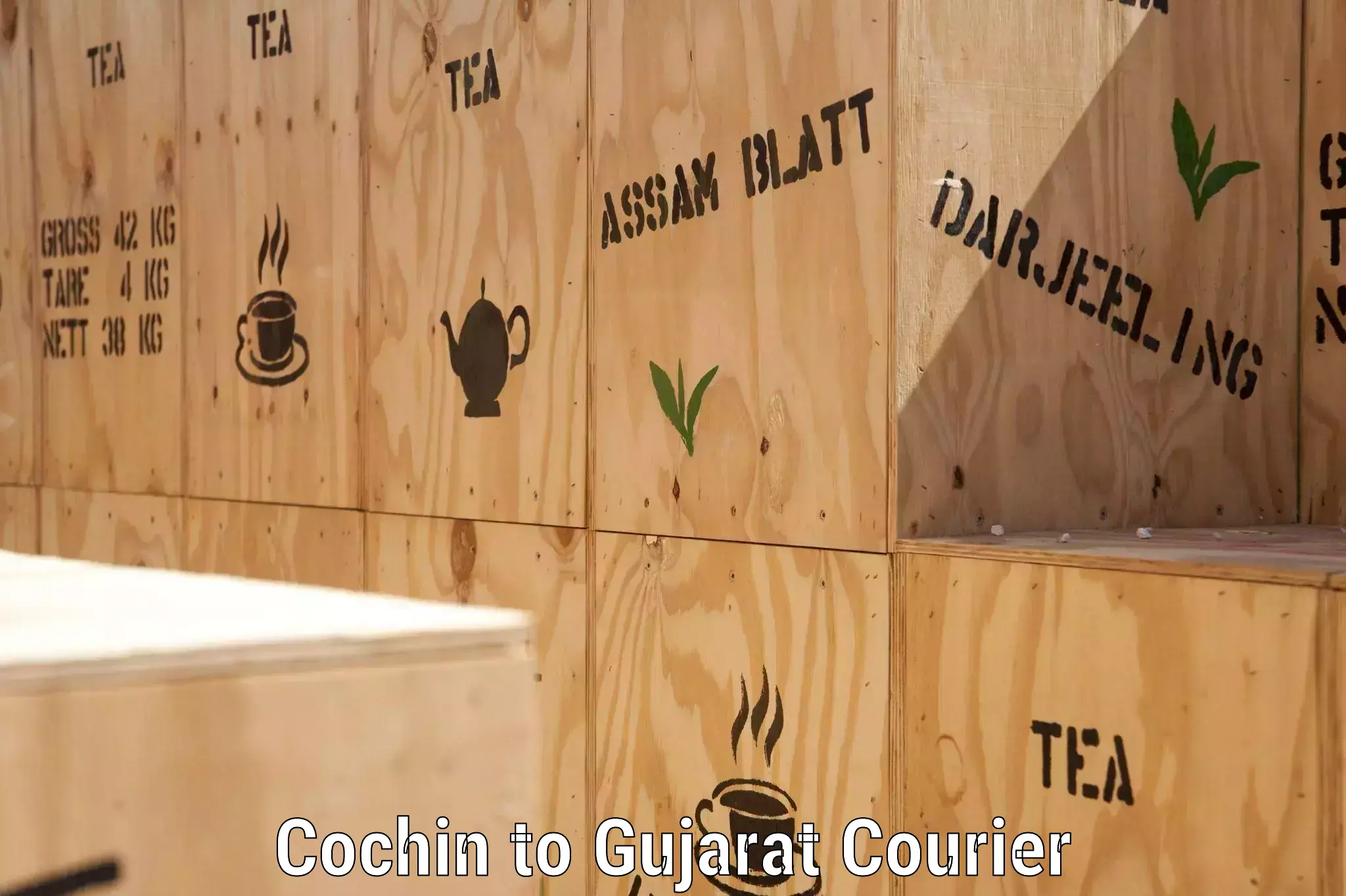Door-to-door shipment Cochin to Narmada Gujarat