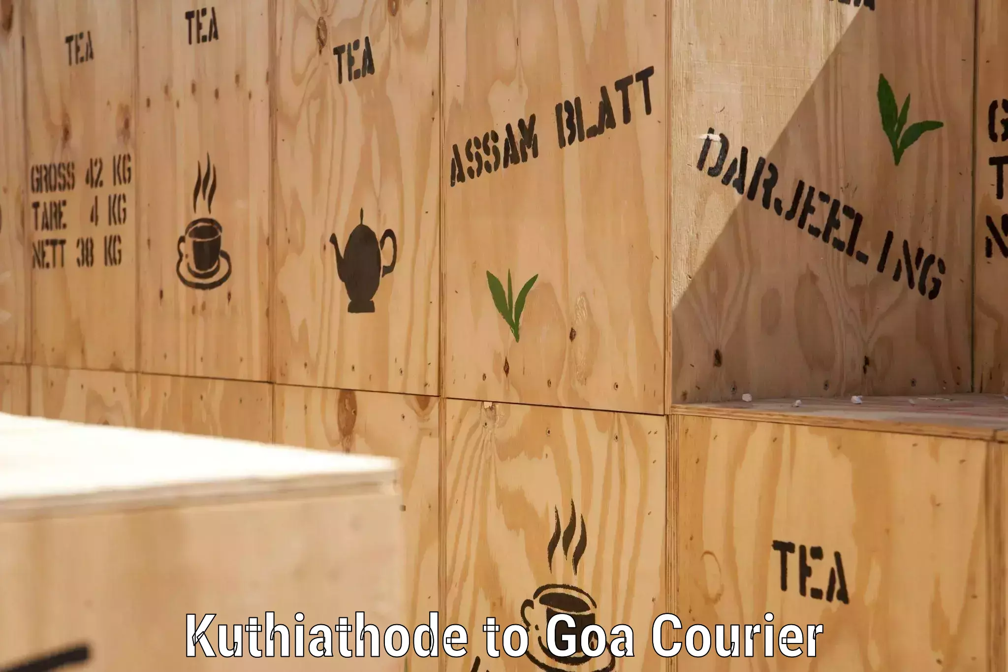 Individual parcel service Kuthiathode to South Goa