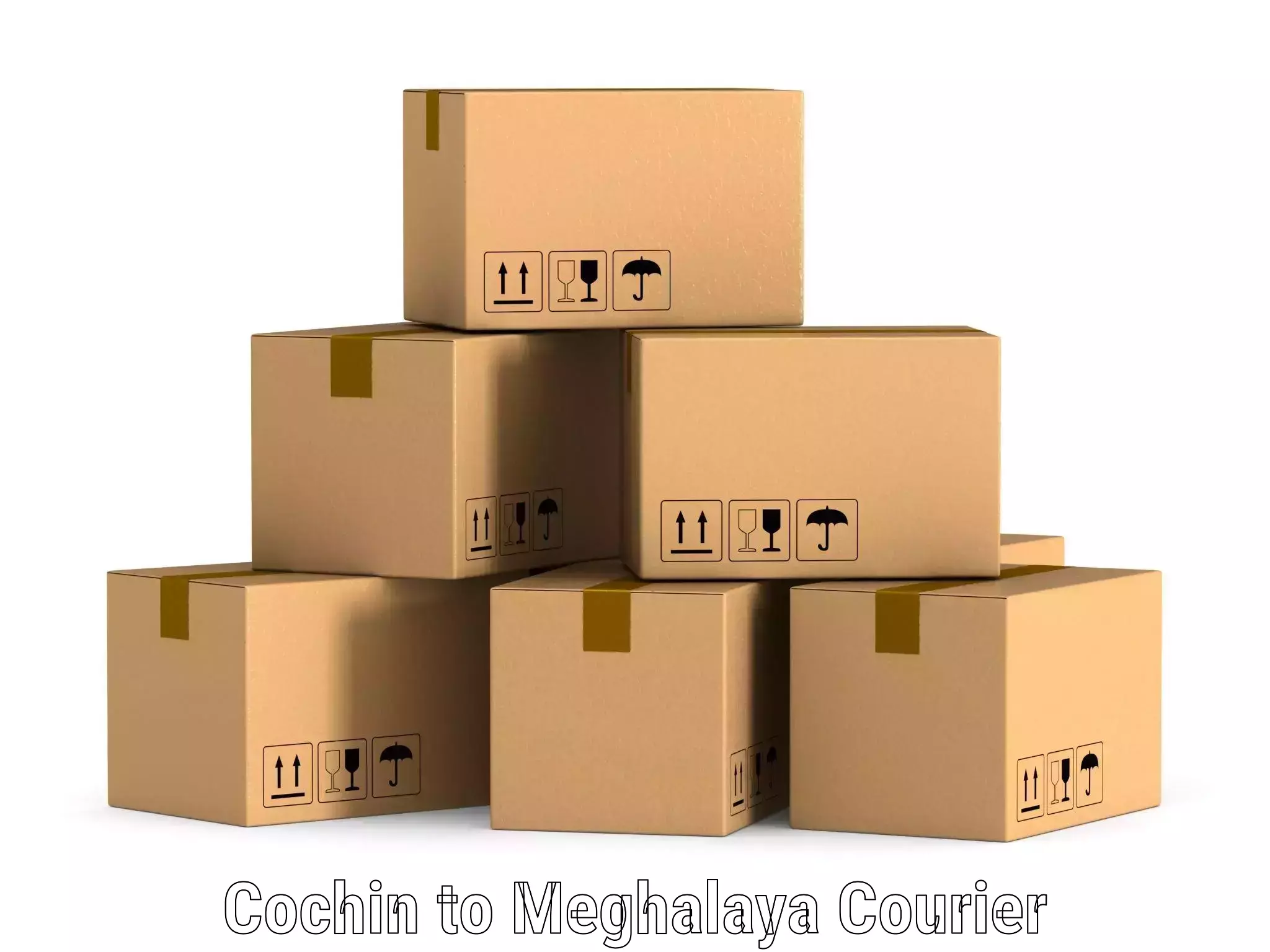 Full-service courier options in Cochin to Marshillong