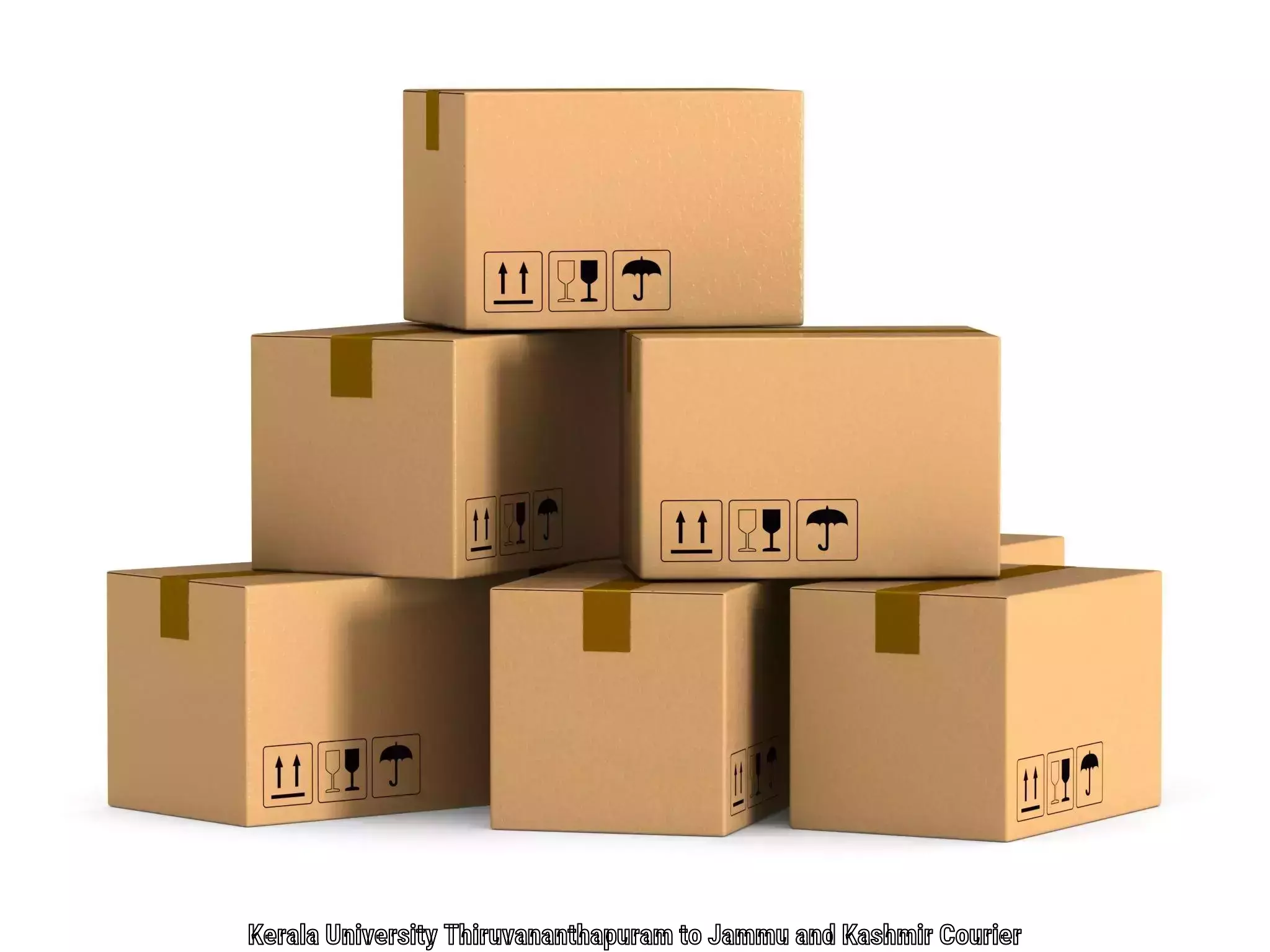 Efficient parcel tracking Kerala University Thiruvananthapuram to Pulwama