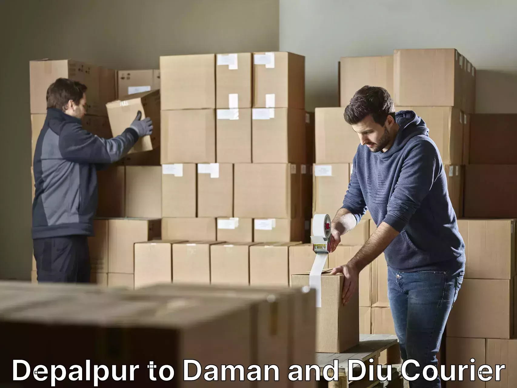Household goods shipping in Depalpur to Daman
