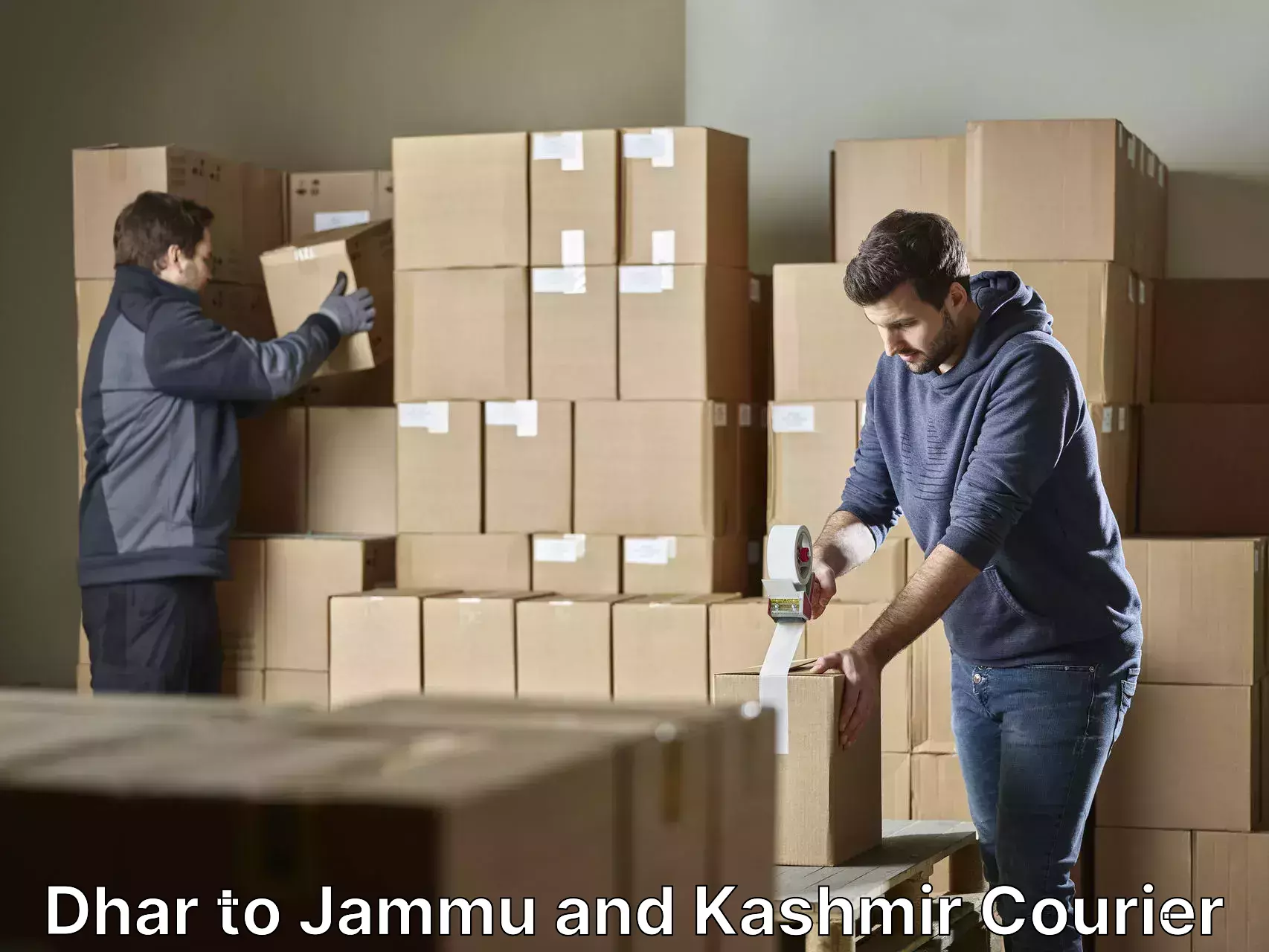 Quality moving and storage Dhar to Jammu and Kashmir