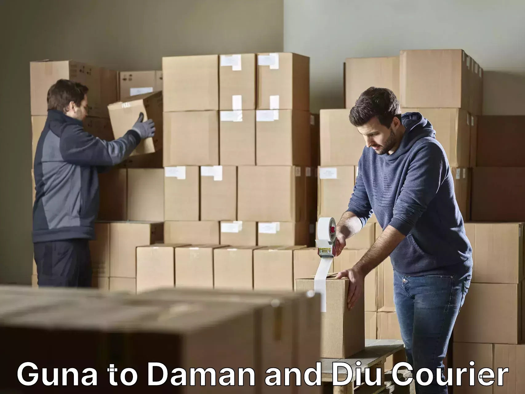Custom relocation services Guna to Daman and Diu
