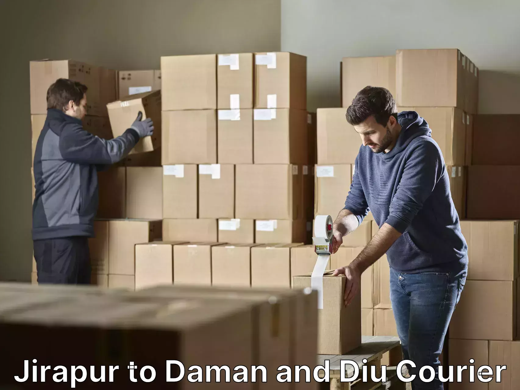 Residential moving experts Jirapur to Diu