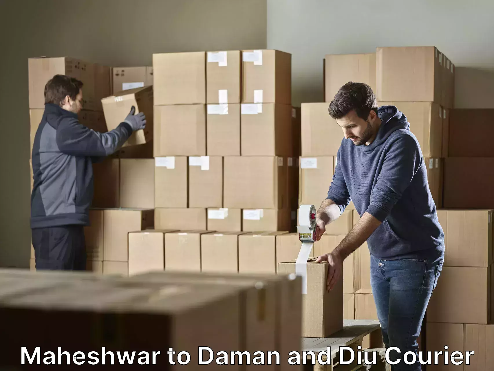 Household shifting services Maheshwar to Daman and Diu