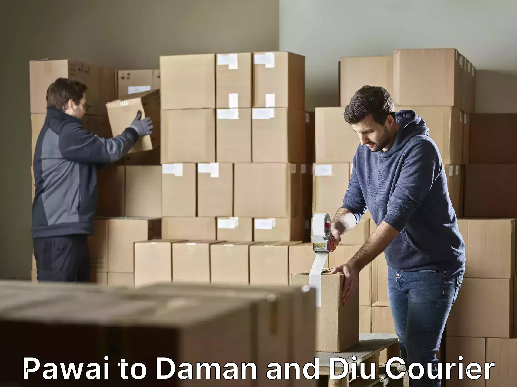 Home goods transportation Pawai to Daman and Diu