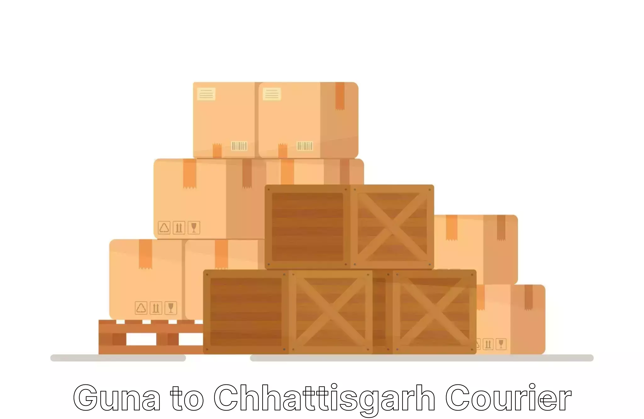 Professional movers and packers Guna to Chhattisgarh