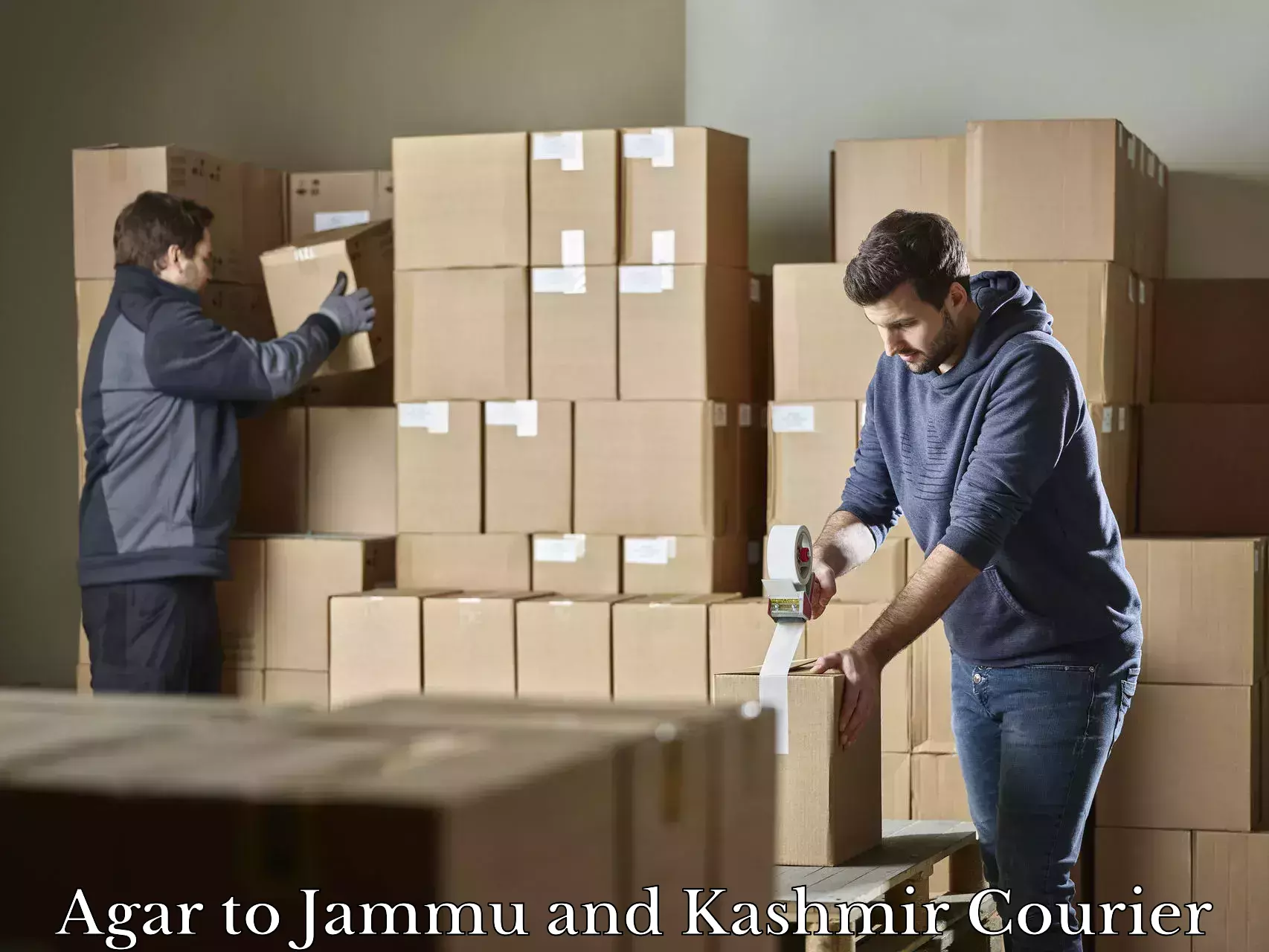 Fast track baggage delivery Agar to Jammu and Kashmir