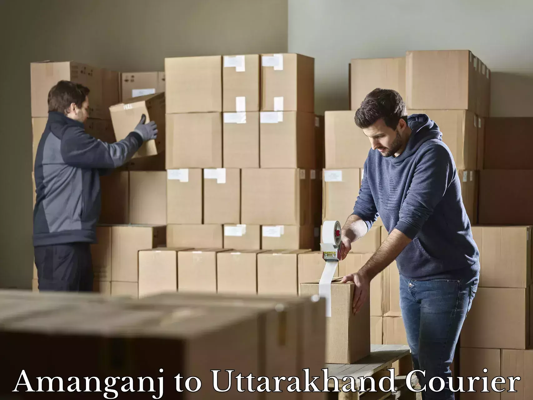 Multi-destination luggage transport Amanganj to Uttarakhand