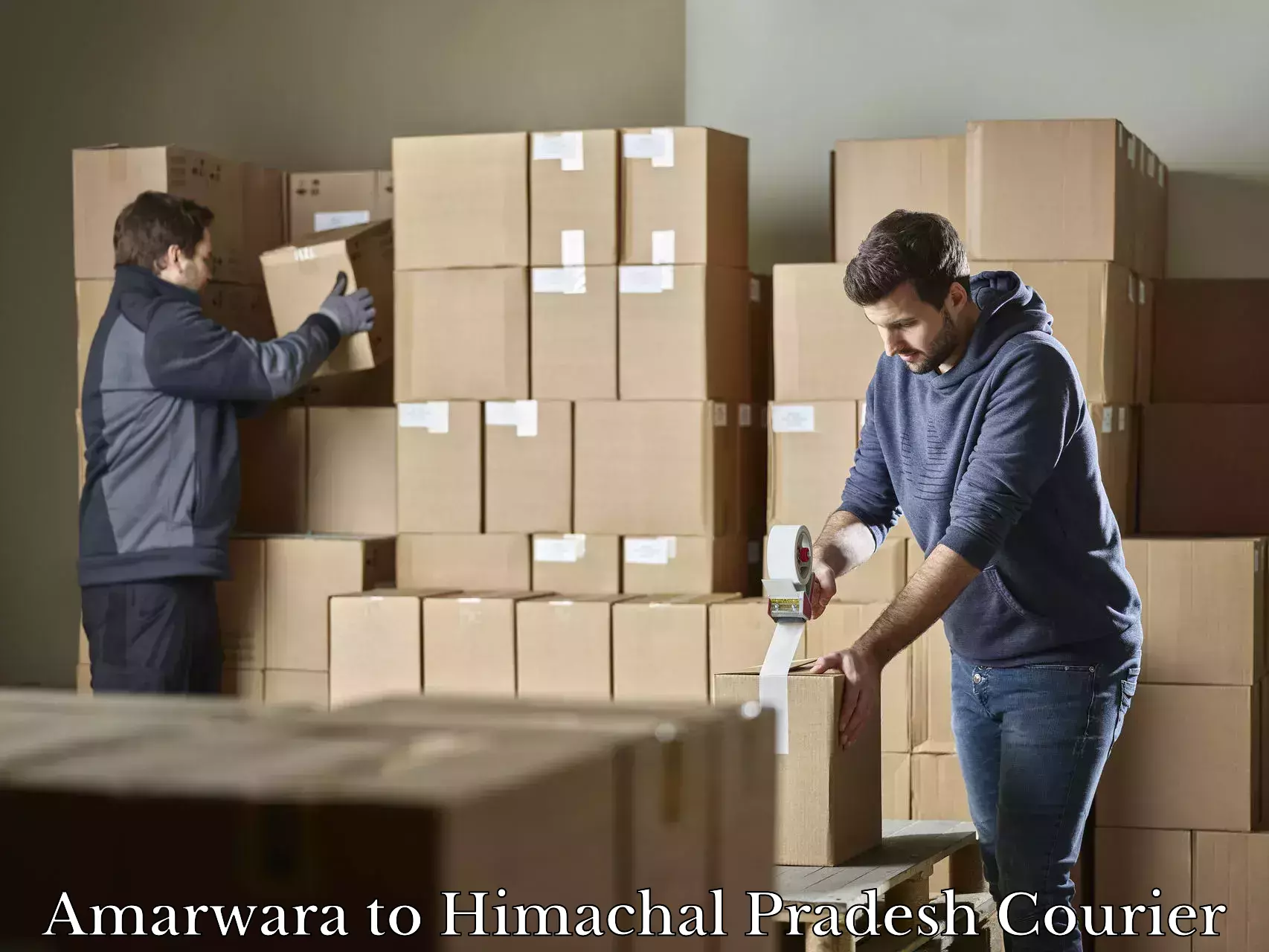 Efficient baggage courier system Amarwara to Bilaspur Himachal Pradesh