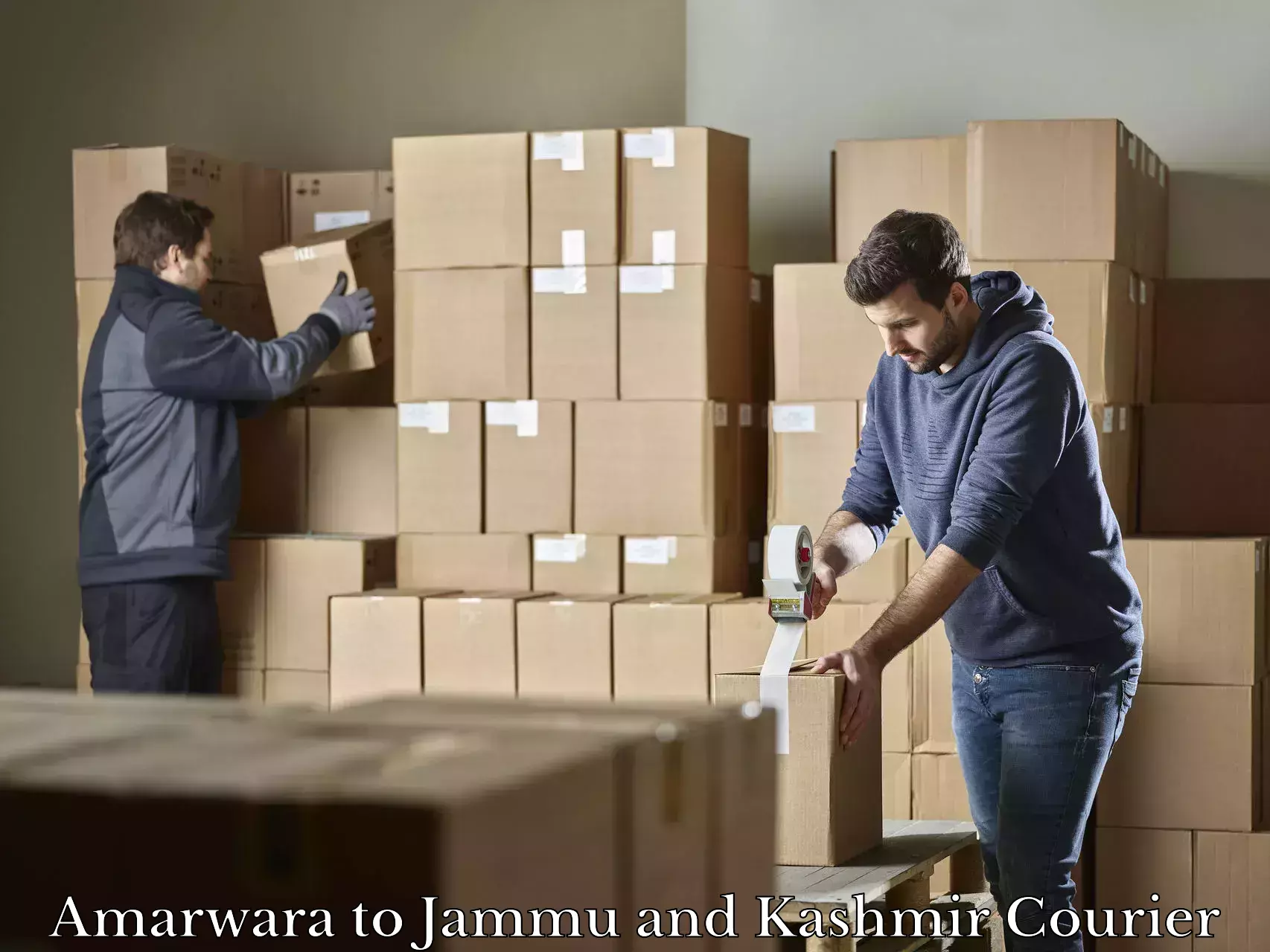 Luggage shipment logistics Amarwara to University of Jammu