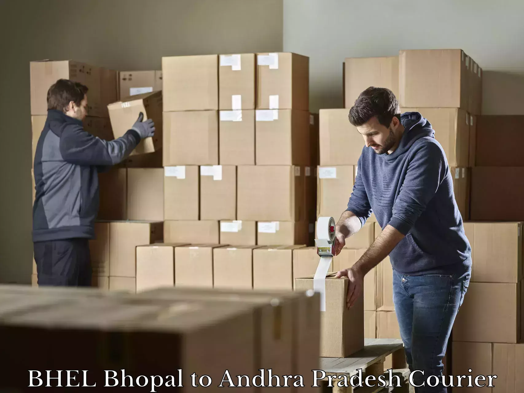 Luggage shipping options BHEL Bhopal to Vuyyuru