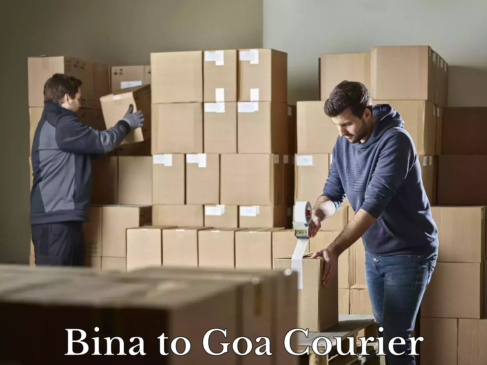 Baggage courier advice Bina to IIT Goa
