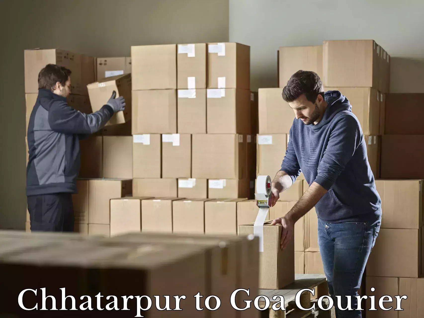 Round trip baggage courier Chhatarpur to Sanvordem