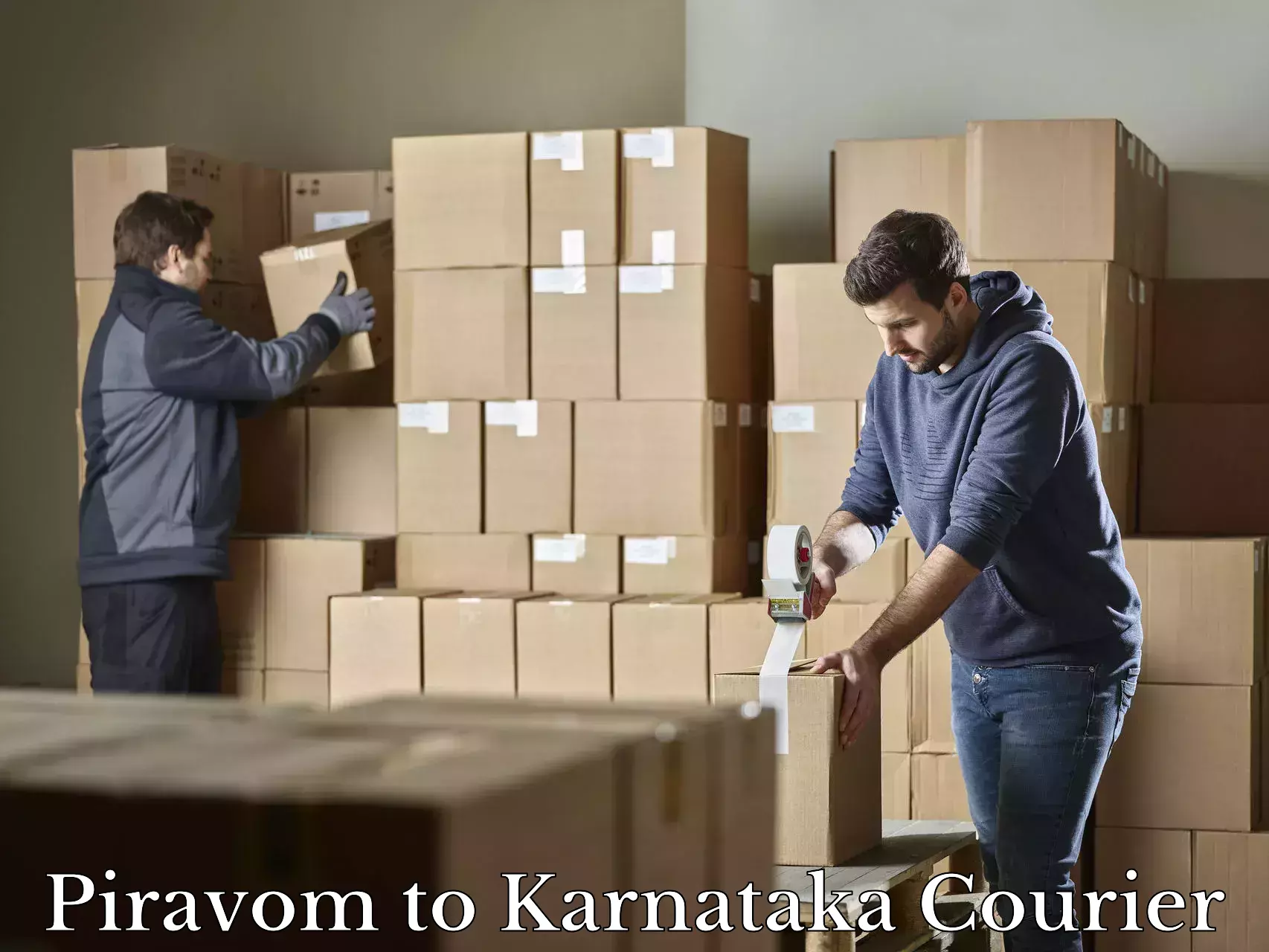 Luggage storage and delivery Piravom to Karnataka