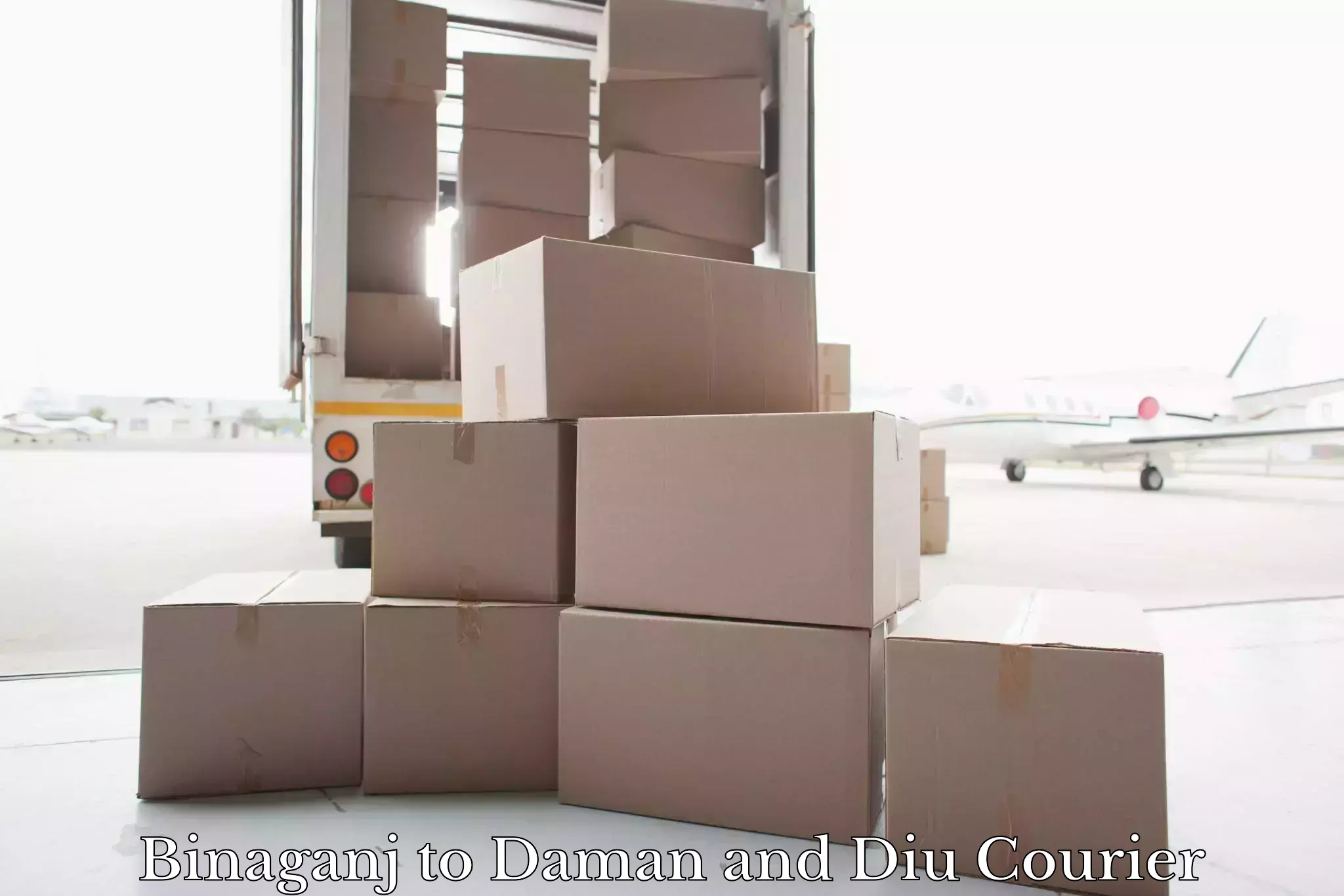 Luggage shipment specialists Binaganj to Diu