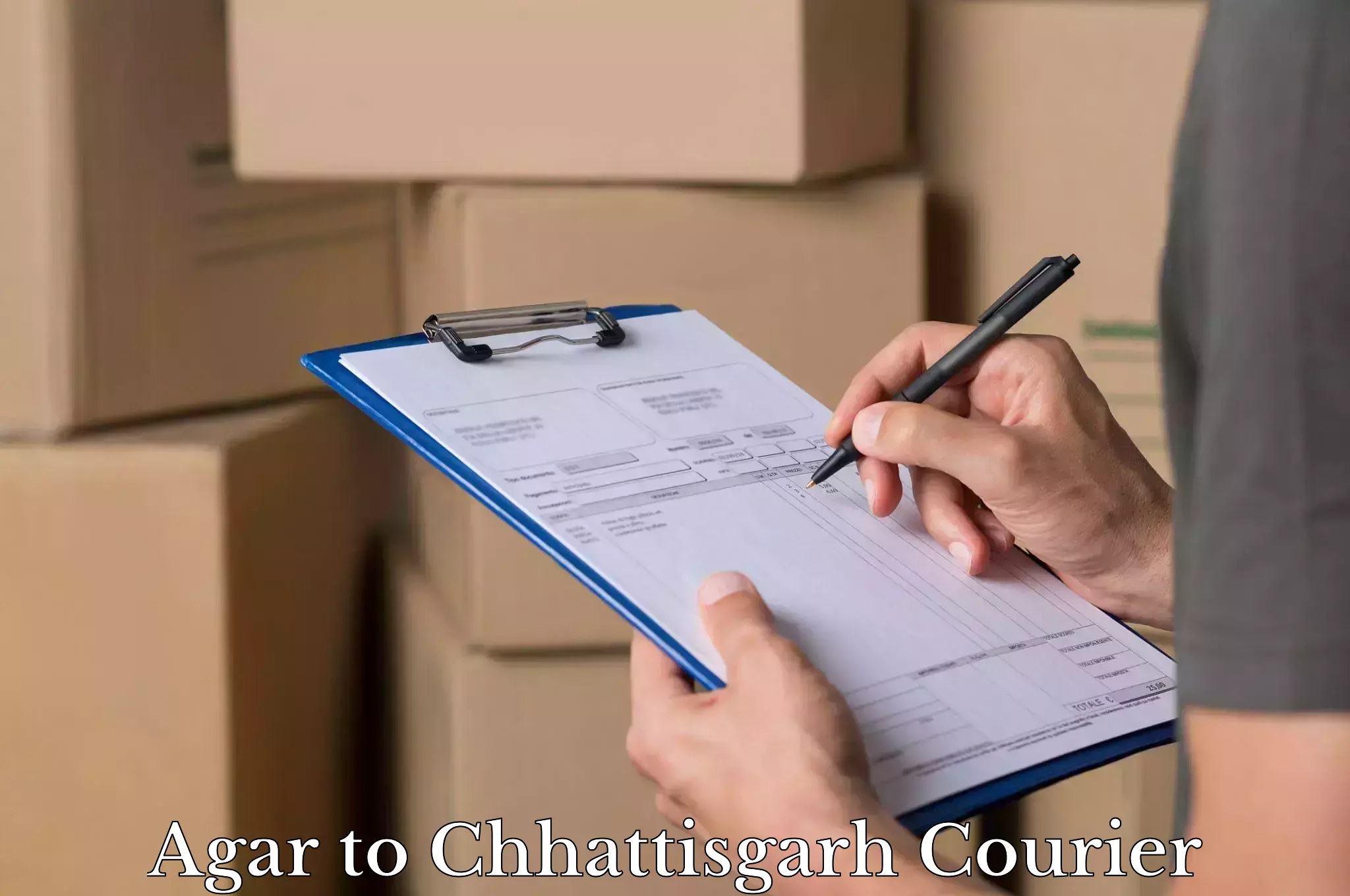 Suburban luggage delivery in Agar to Bijapur Chhattisgarh