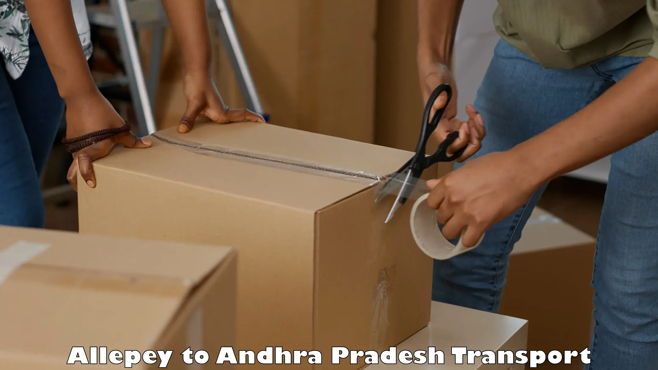 Truck transport companies in India Allepey to Anakapalli