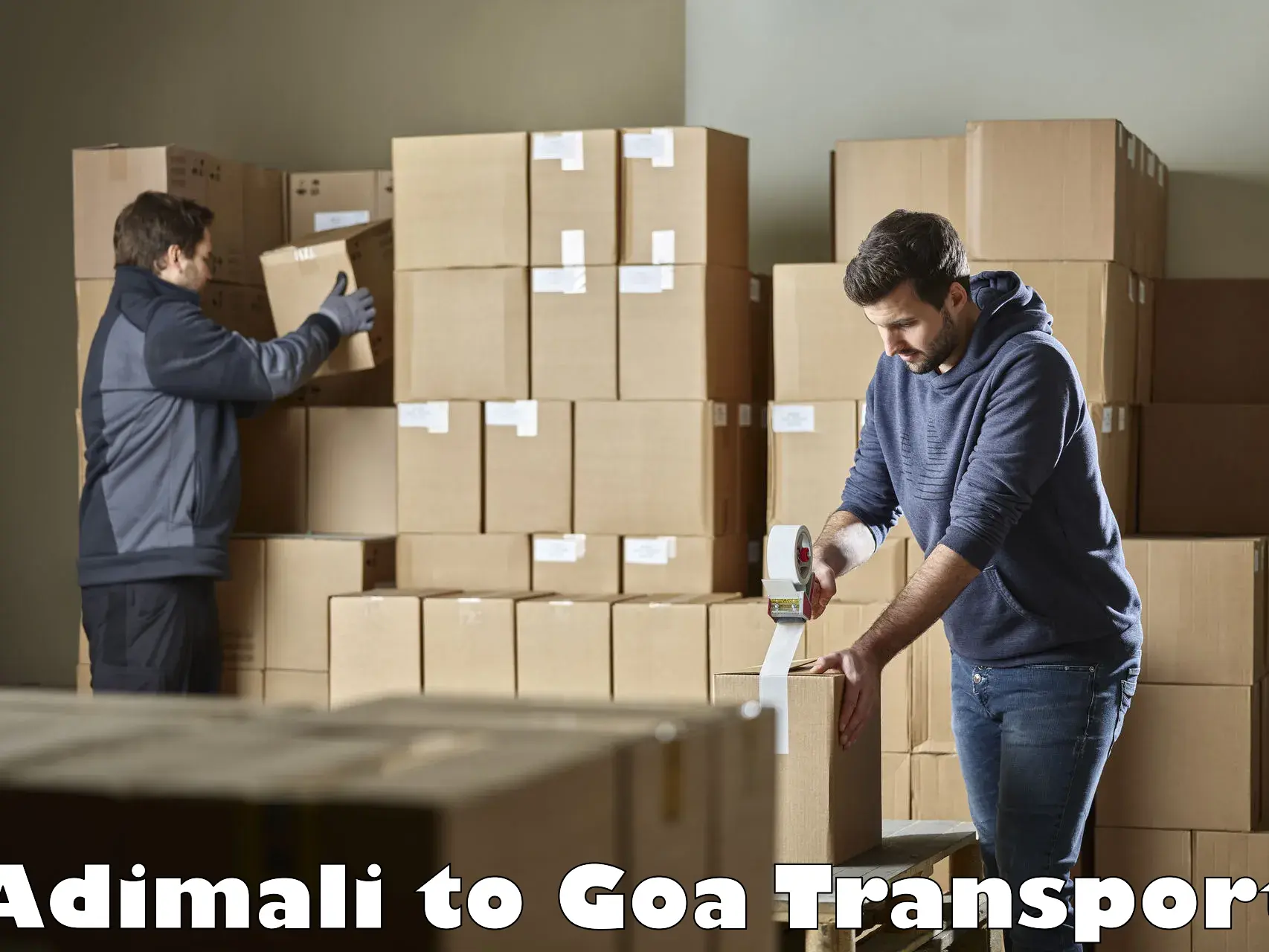 Nearest transport service Adimali to Goa