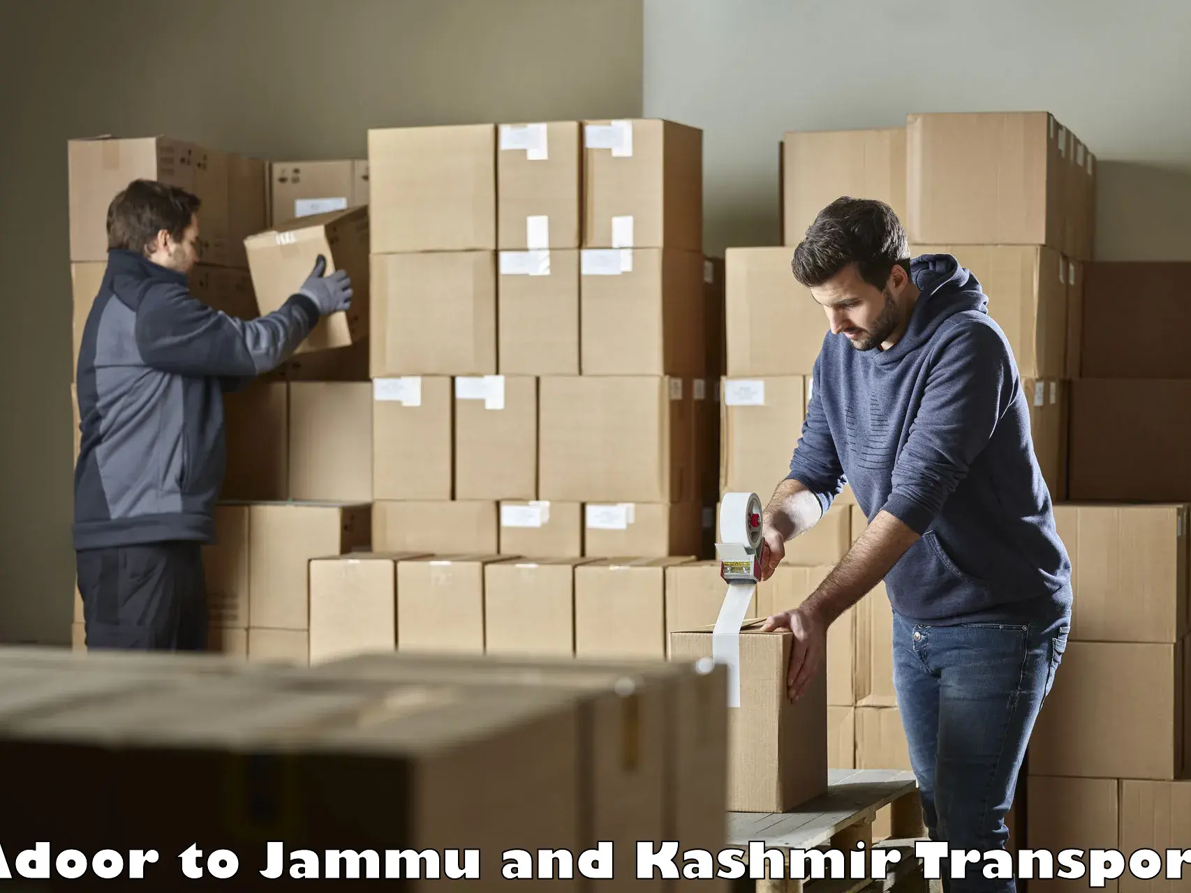 Material transport services Adoor to Udhampur