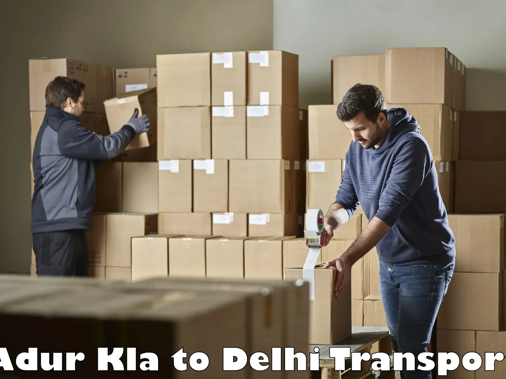 Online transport service Adur Kla to Delhi